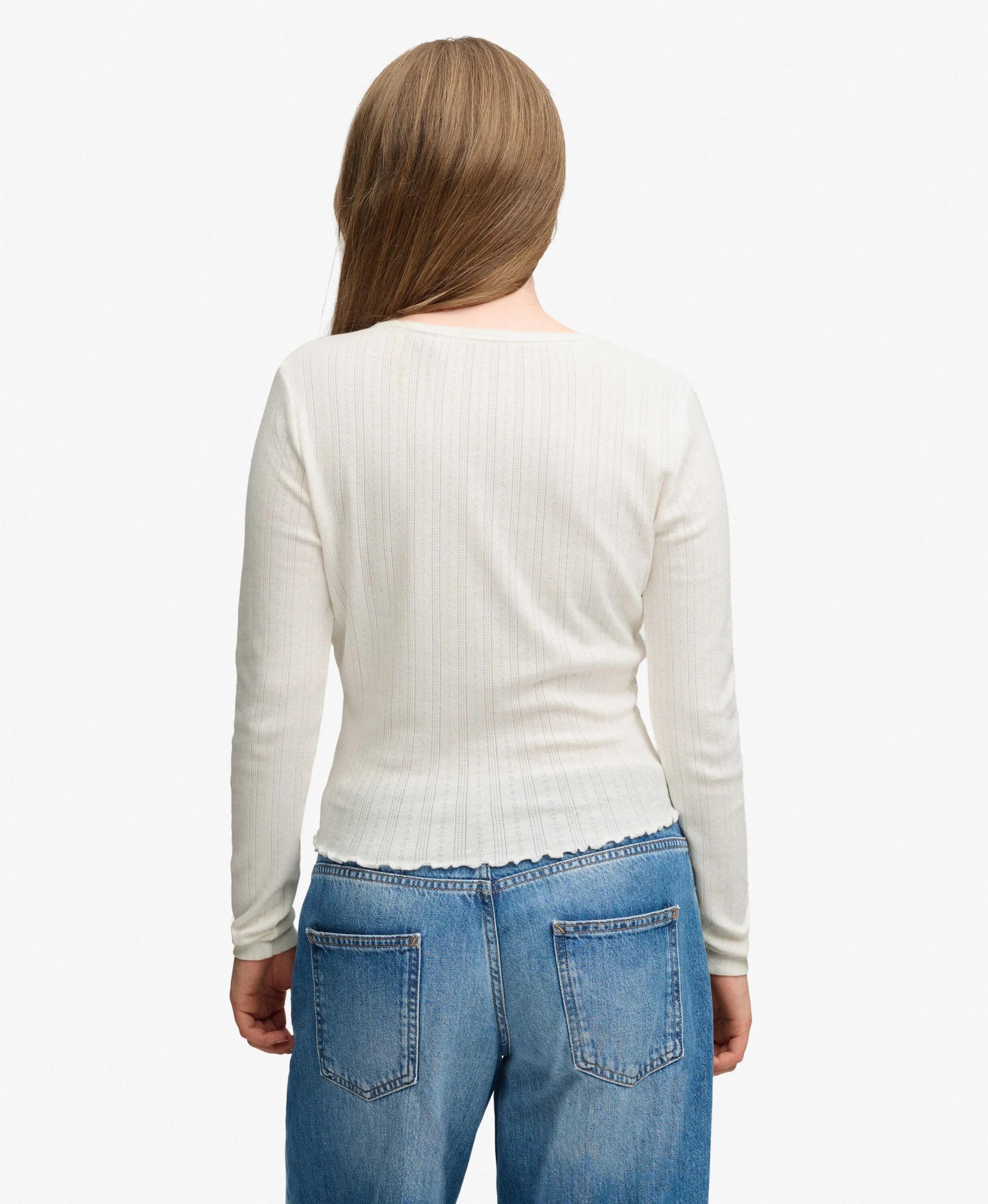 superdry Athletic Essential Pointelle Cardigan aus Bio-Baumwolle – OFF WHITE 5/7