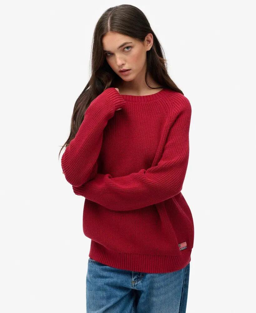 superdry Relaxed Ribgebreide Trui van katoen 2/6
