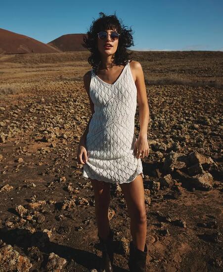 superdry Crochet Cami Mini Dress sukienka mini z szydełkowym wykończeniem HOT