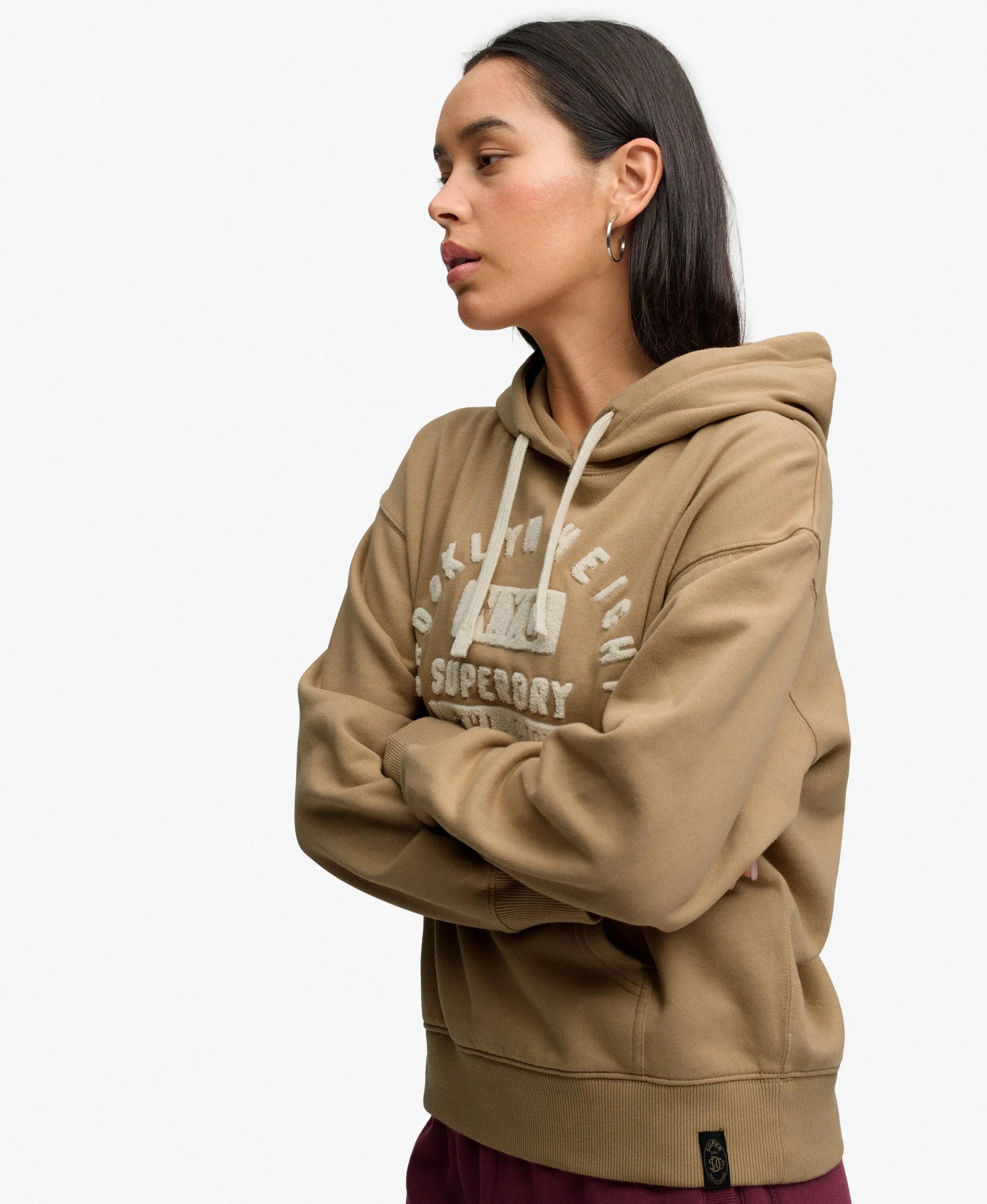 superdry Vintage Prep Chenille Hoodie – sweat chenille, corte relaxed 4/7