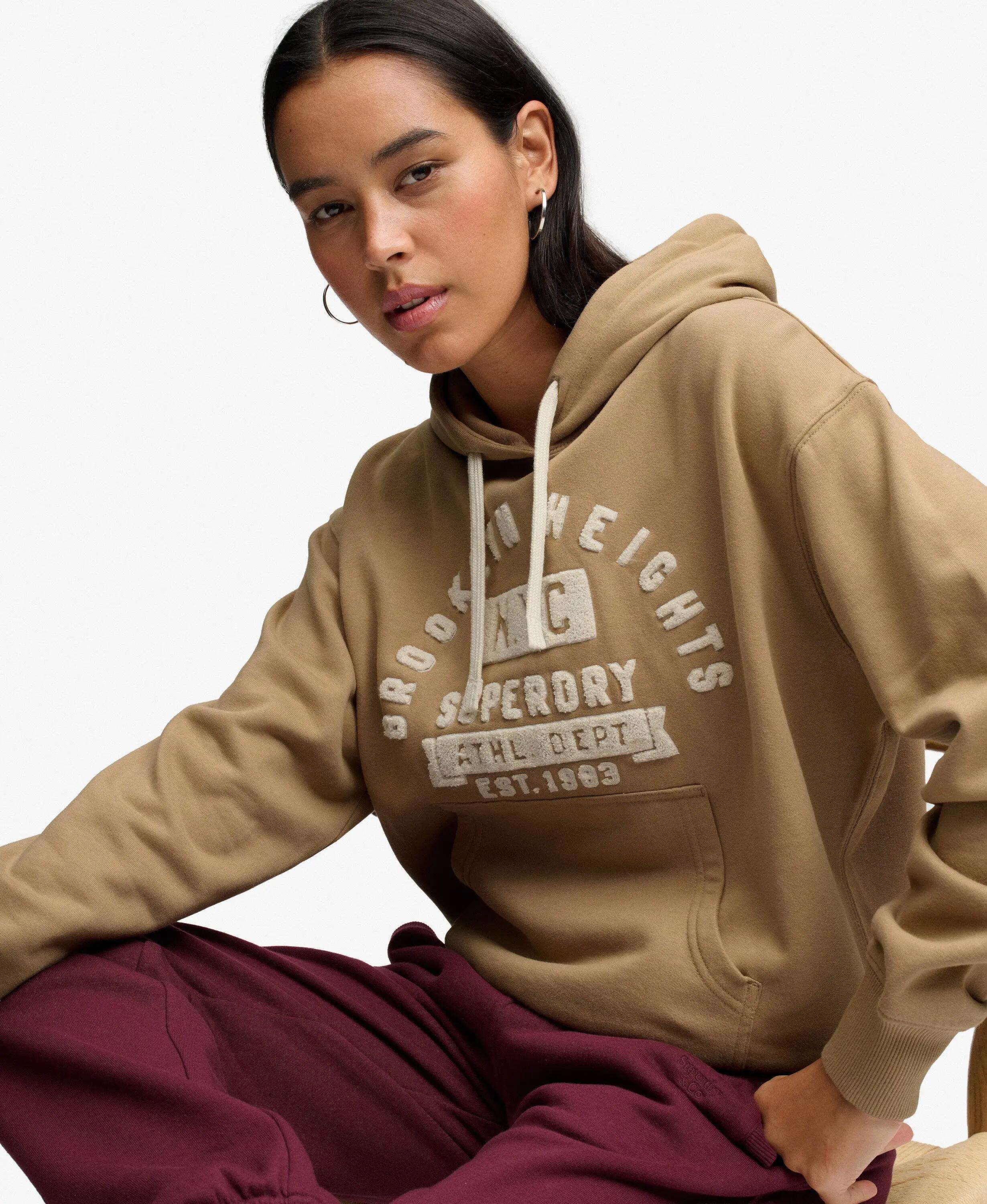 superdry Vintage Prep Chenille Hoodie – sweat chenille, corte relaxed 2/7