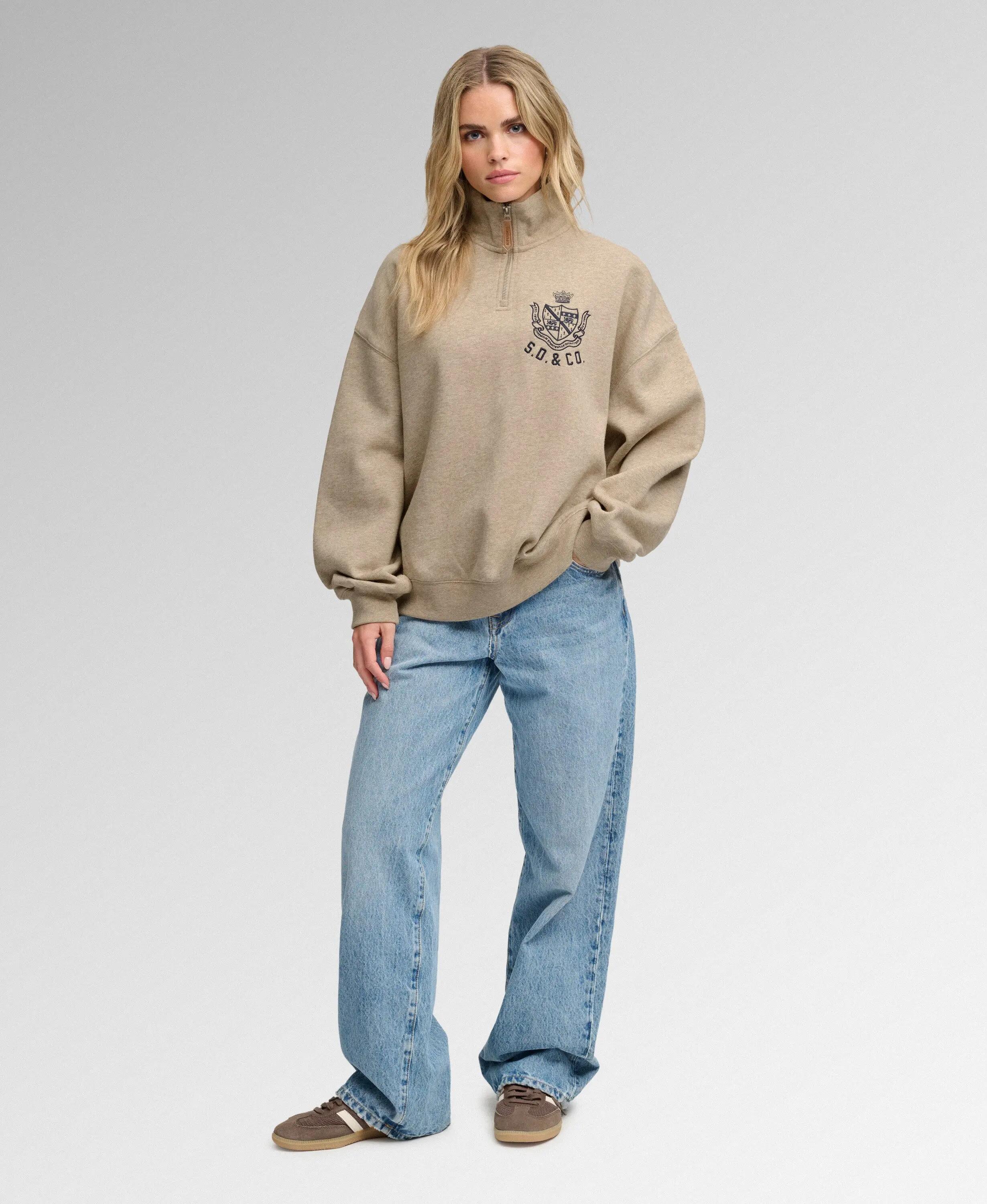 superdry Country Club Half Zip Sweatshirt – Relaxed Fit, recycled Material 3/7