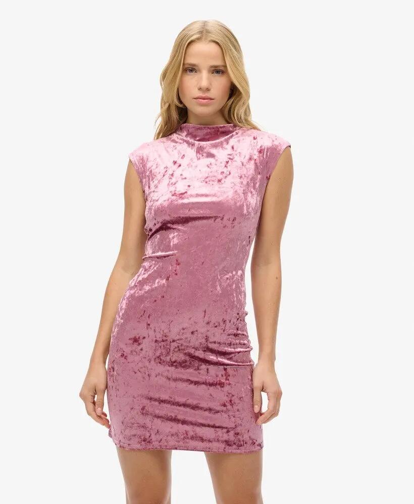 superdry Vestito Bodycon in velluto 4/7