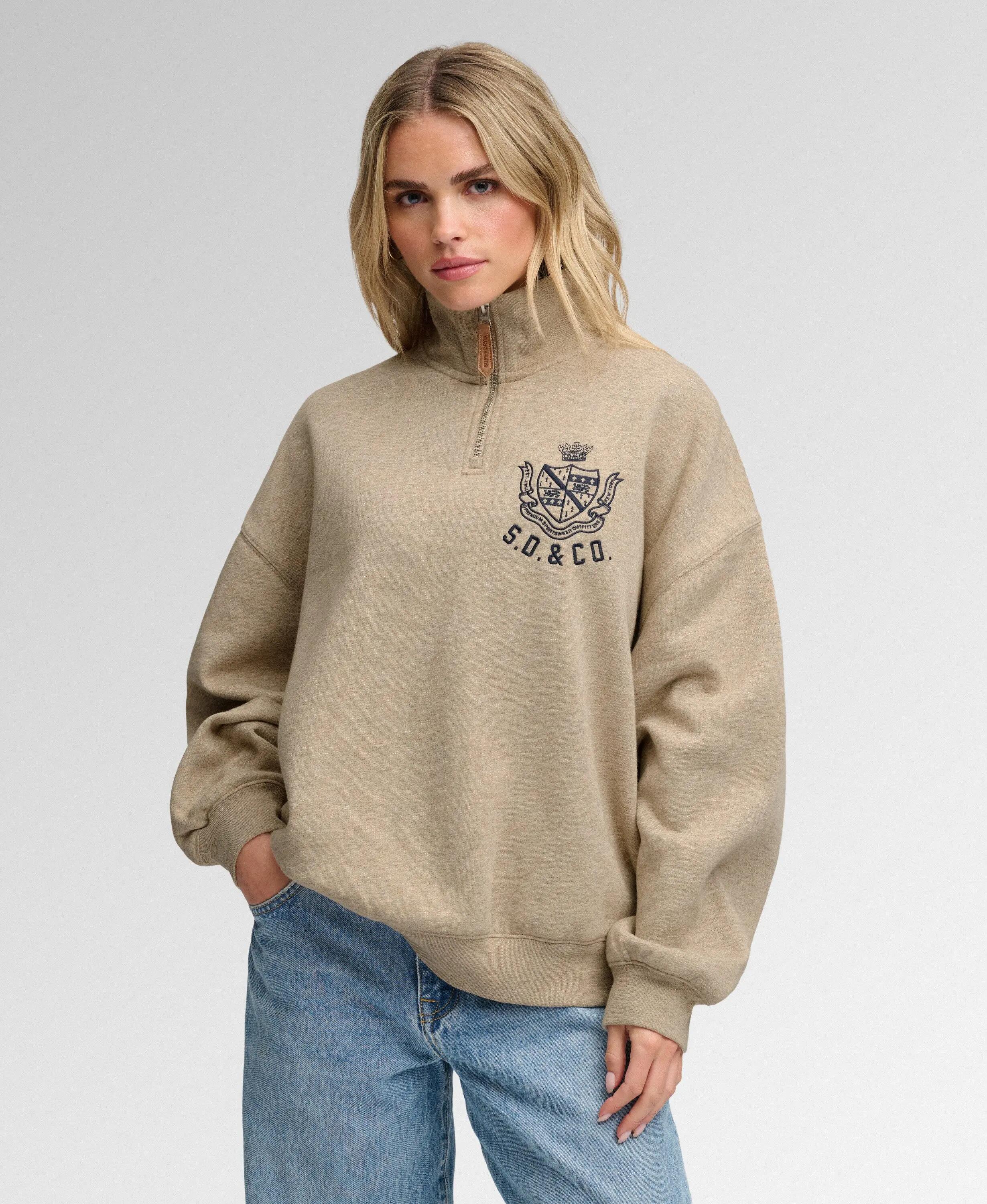 superdry Country Club Half Zip Sweatshirt – Relaxed Fit, recycled Material 2/7