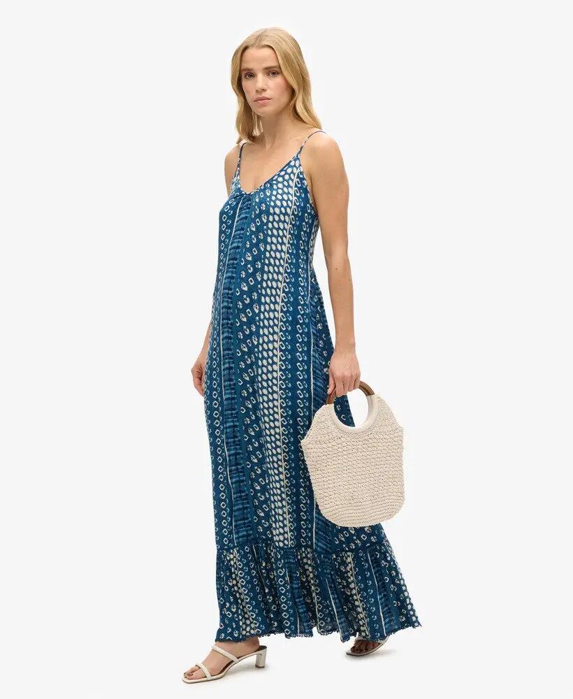 superdry Maxi Beach Cami Dress – vestido maxi em viscose, estilo boémio 3/7