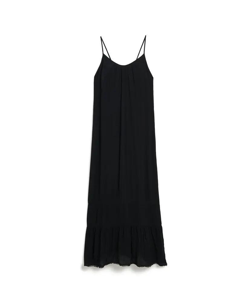 superdry Vestido maxi Beach Cami em viscose preta 7/7