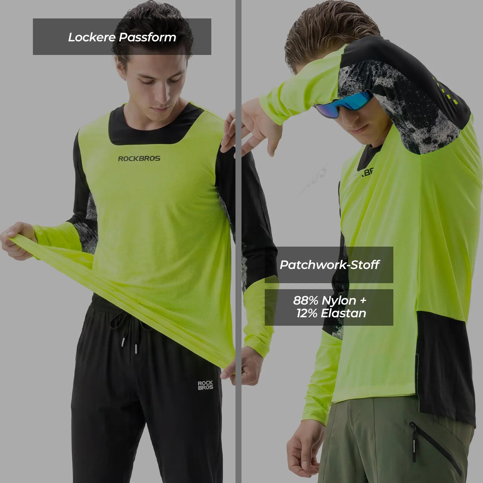 Herren Langarm-Radtrikot locker atmungsaktiv 3/5