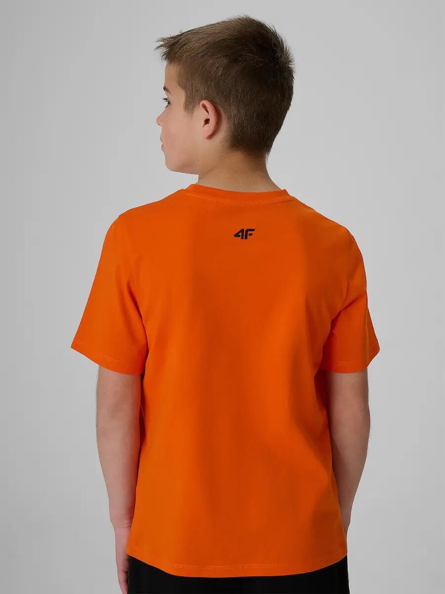 T-shirt regular z nadrukiem chłopięcy 4F 4FJRSS26TTSHM4278 2/6