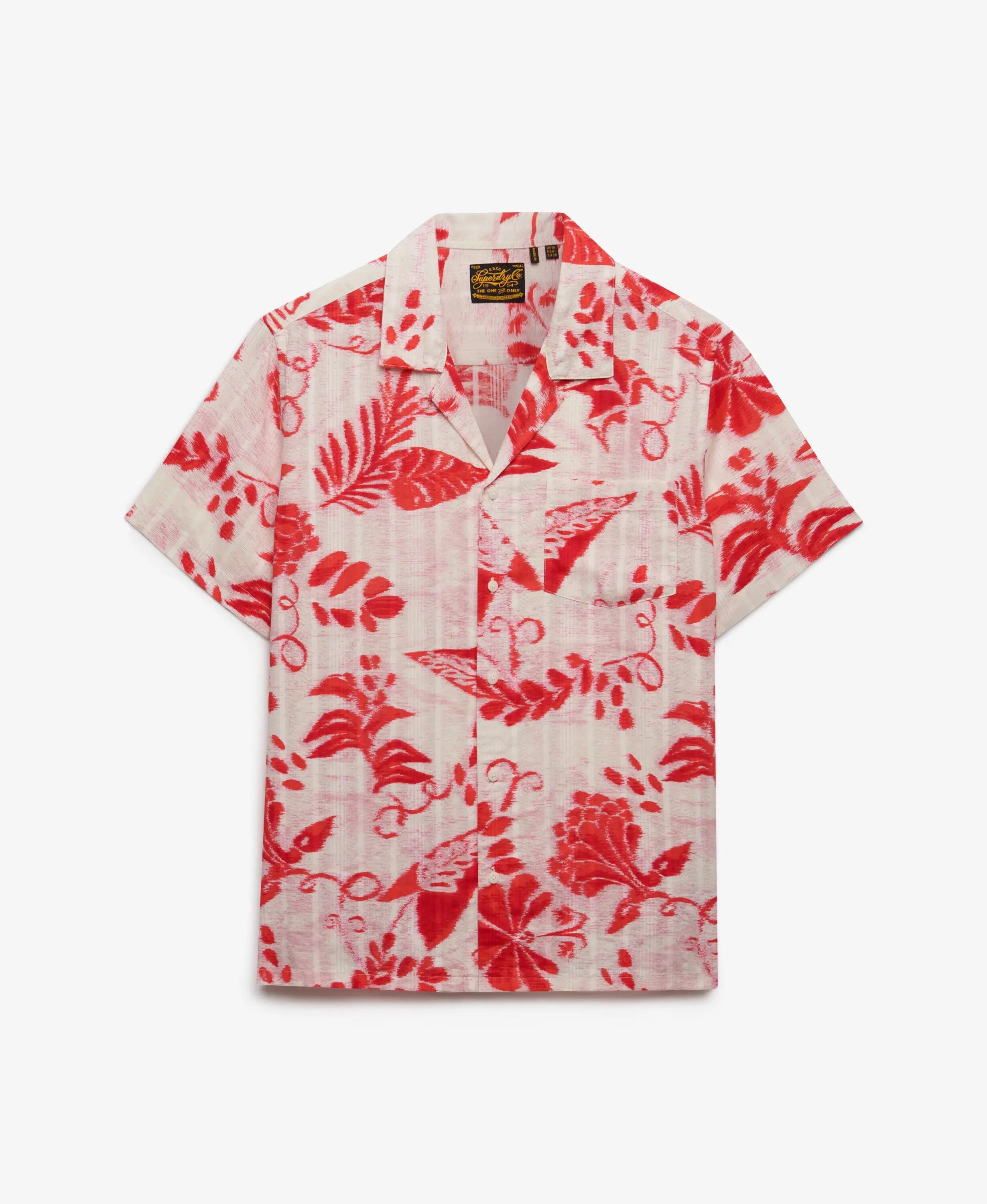 superdry Beach T-shirt met korte mouwen en print Ikat Floral Rood 7/7