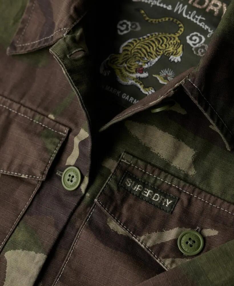 superdry Chemise militaire Overshirt en coton Outline Camo 5/6