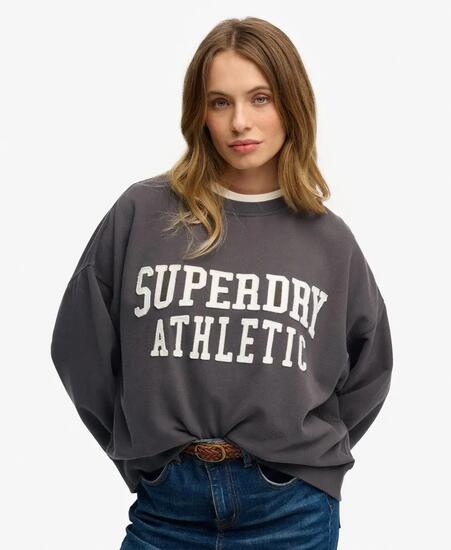 superdry Sudadera Athletic Essentials Relaxed con aplique – 100% algodón
