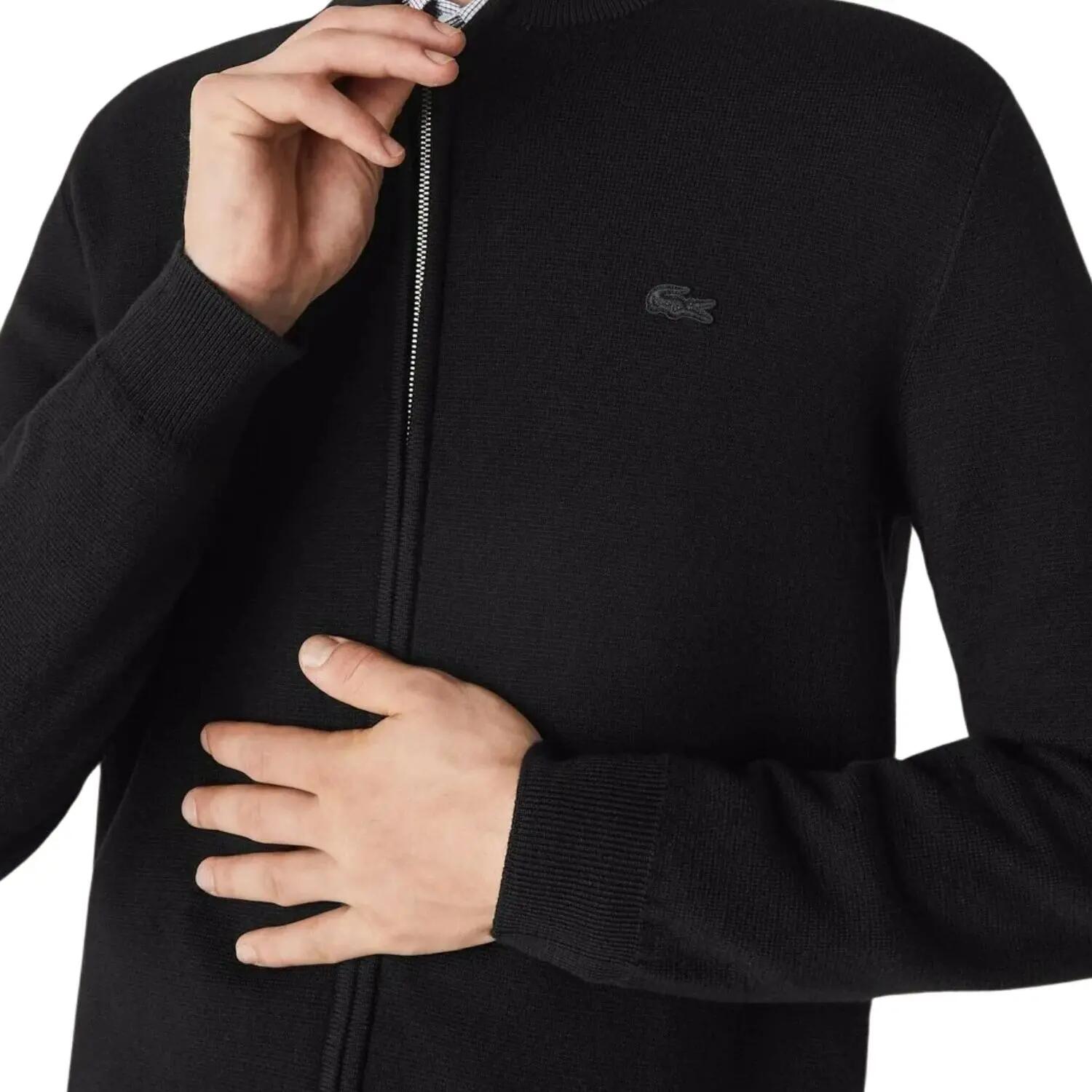 Sweter męski Lacoste AH1955 wełniany grafitowy 5/5