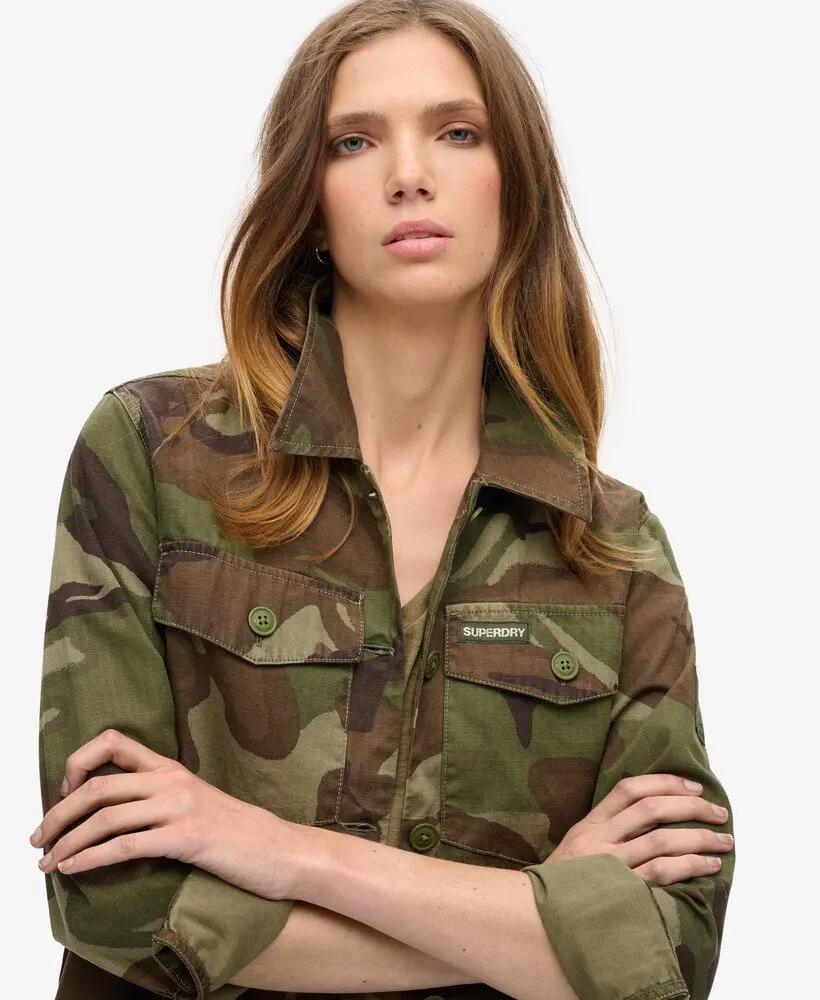 superdry Chemise militaire Overshirt en coton Outline Camo 3/6