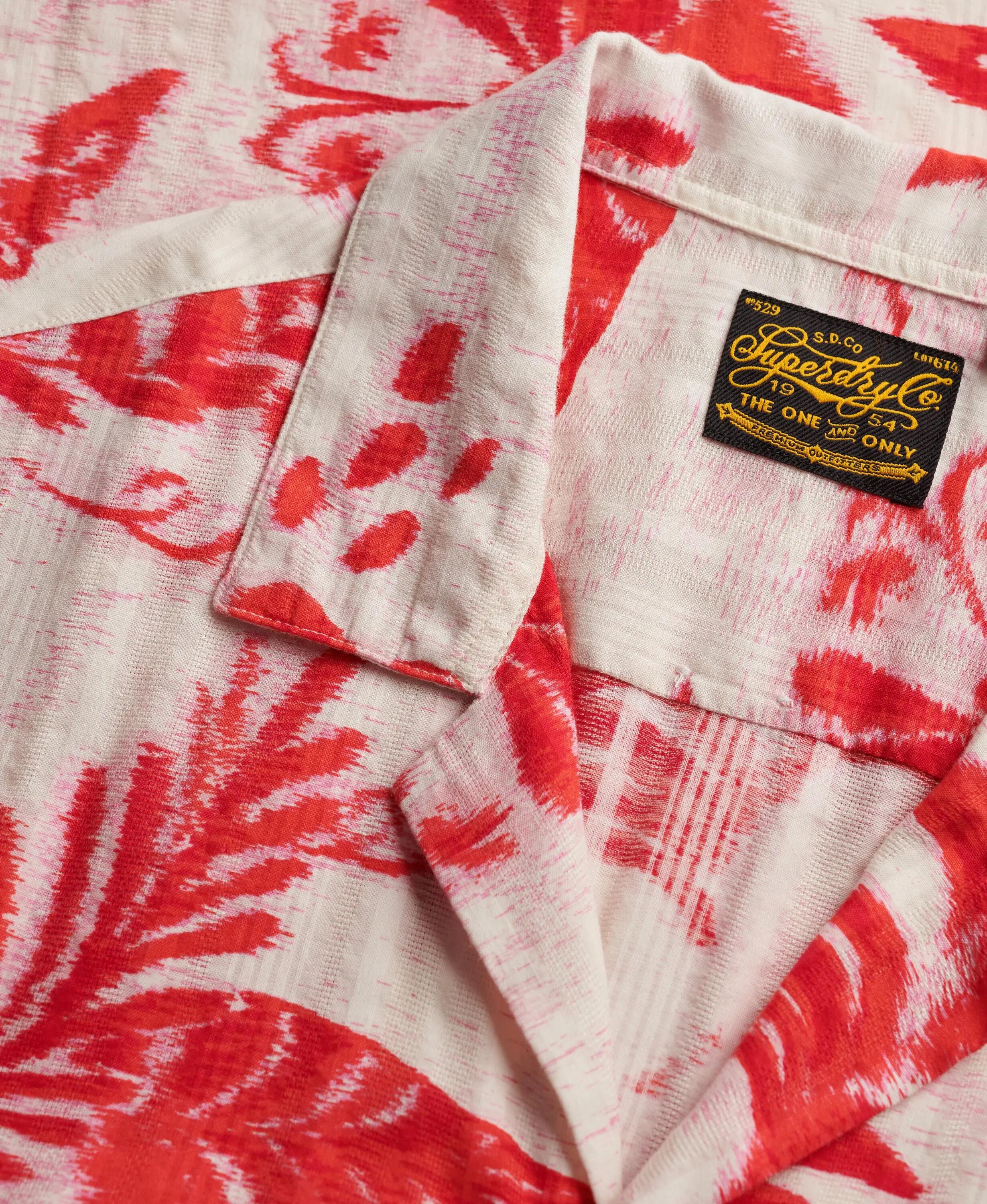 superdry Beach T-shirt met korte mouwen en print Ikat Floral Rood 6/7