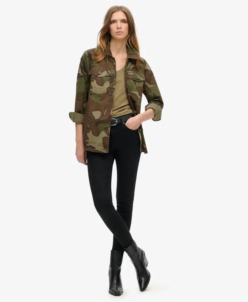 superdry Chemise militaire Overshirt en coton Outline Camo 2/6