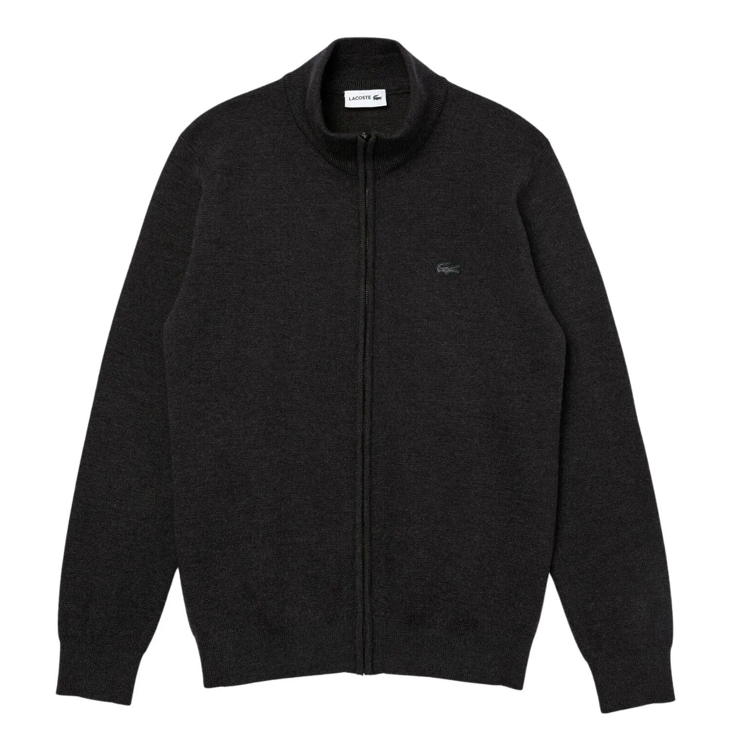 Sweter męski Lacoste AH1955 wełniany grafitowy 4/5