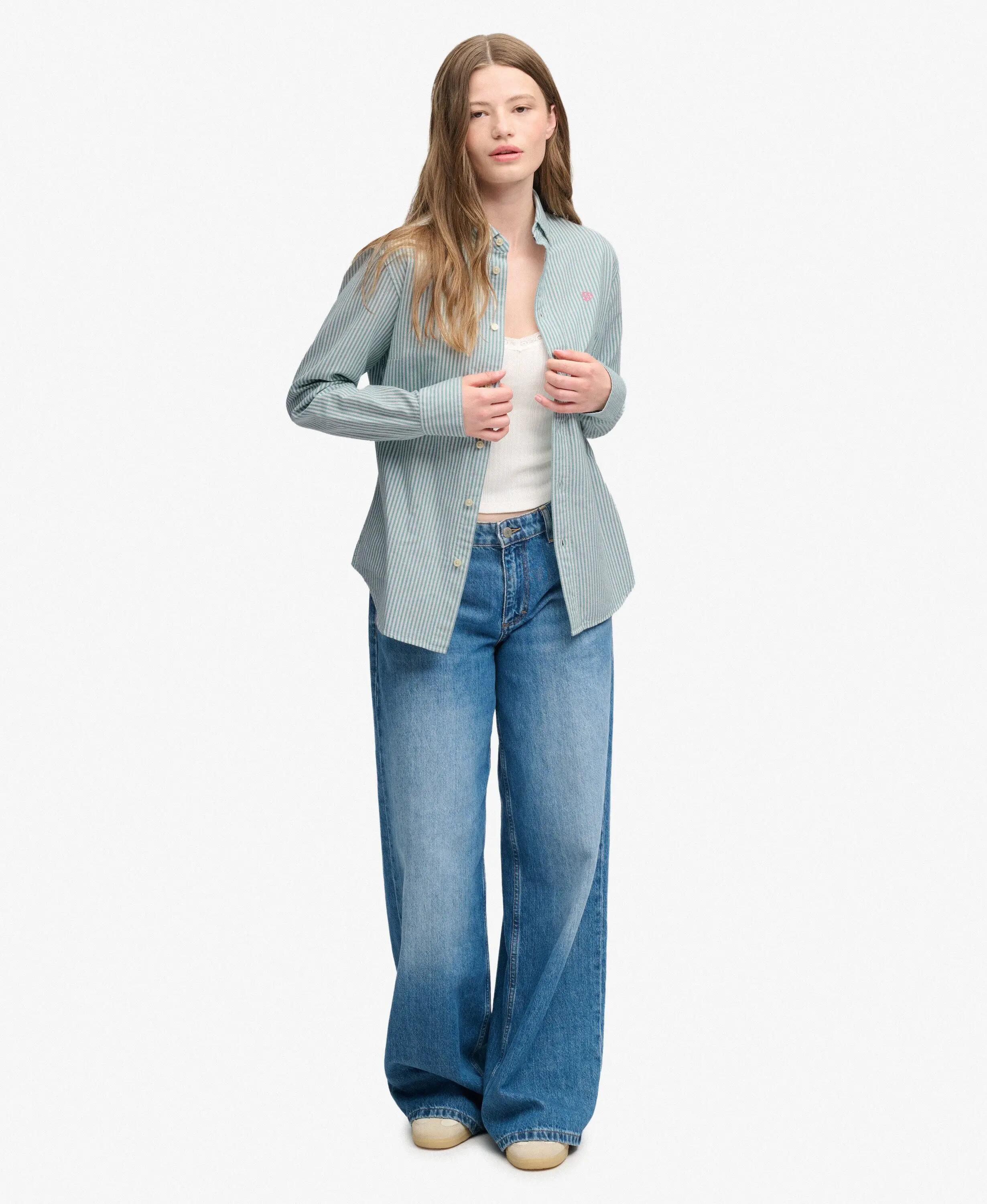 superdry Slim Oxford Hemd mit Knopfleiste Langarm 3/5