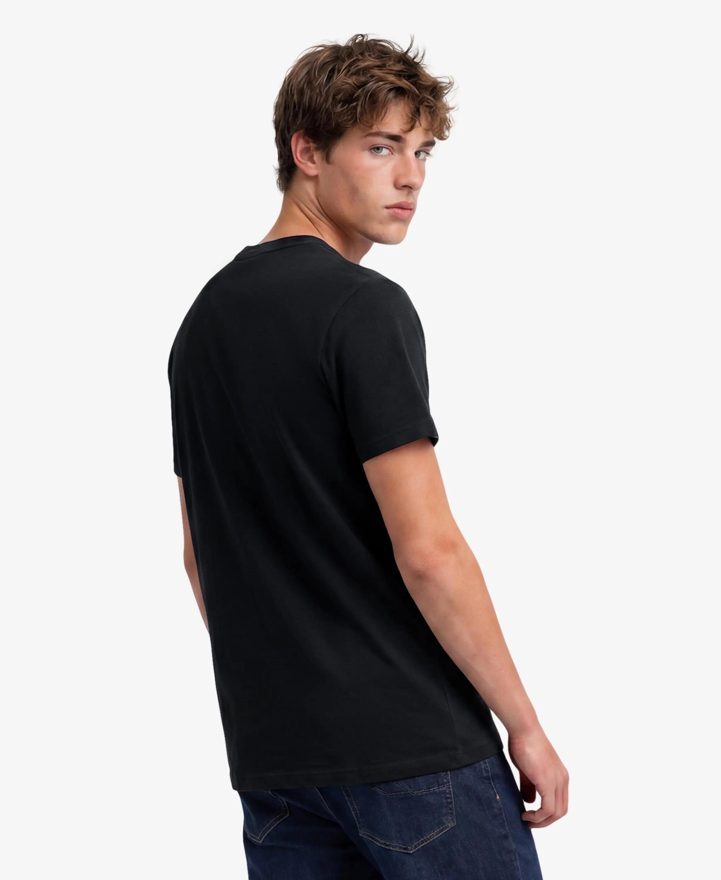 superdry SD&Co Logo besticktes T‑Shirt aus Bio‑Baumwolle Slim – BLACK/GOLD 4/6