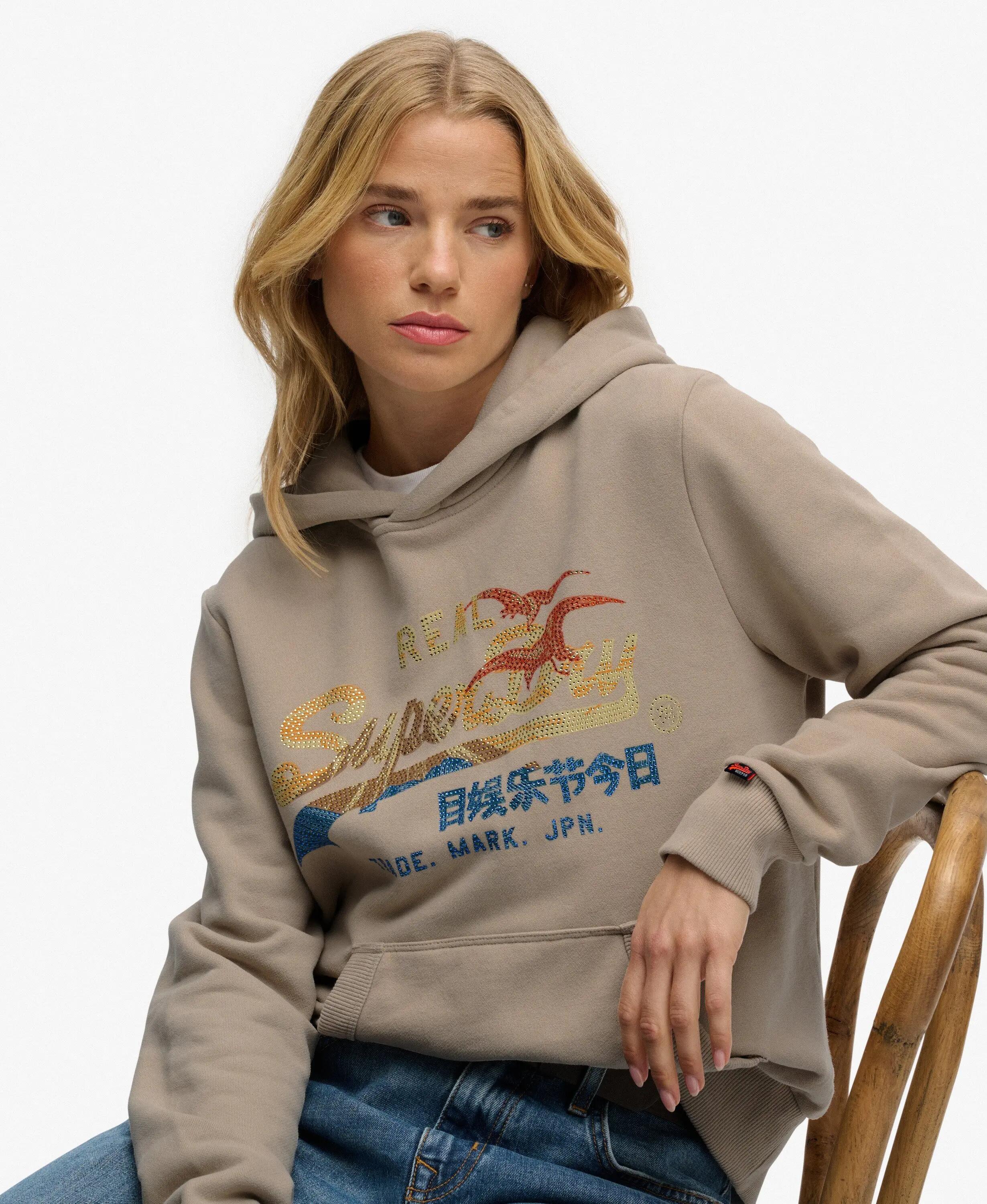superdry Felpa con cappuccio Tokyo Vintage Logo Relaxed in cotone bio – 2/5