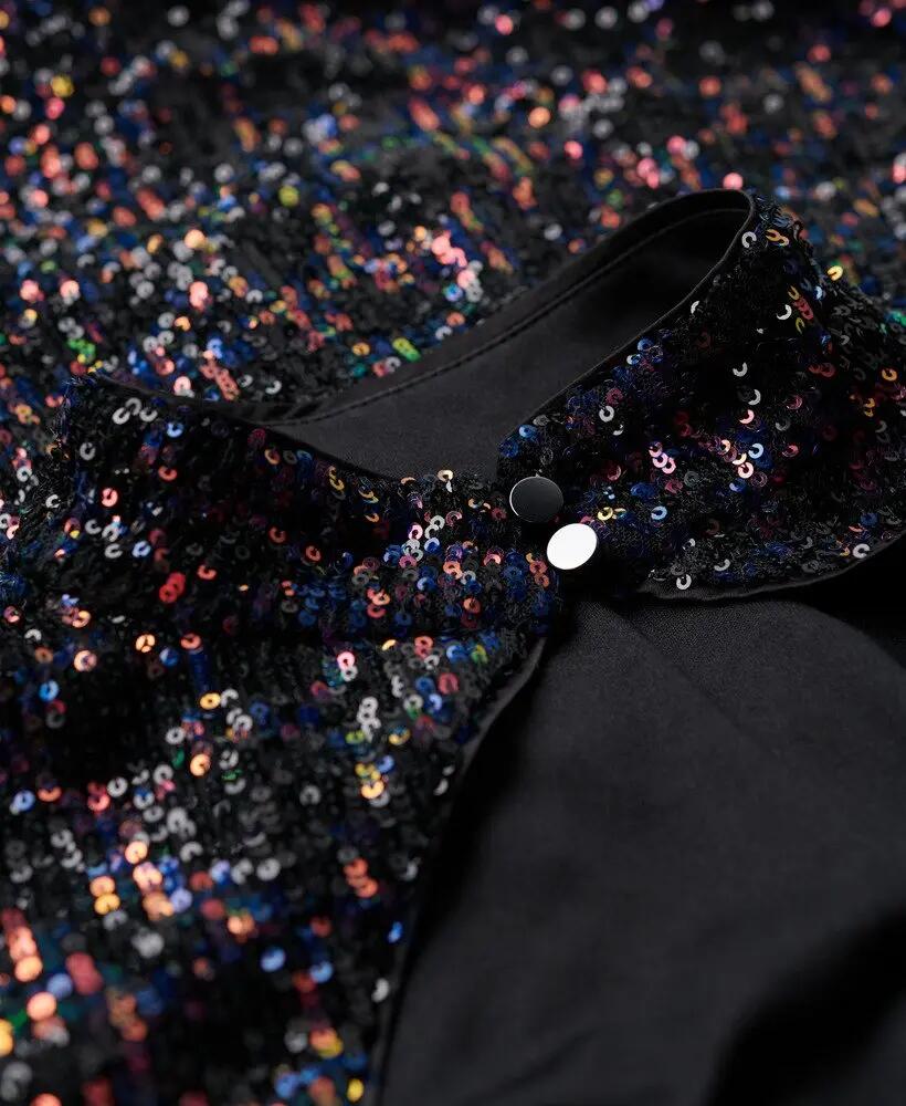 superdry Vestito midi con paillettes e schiena scoperta 5/7