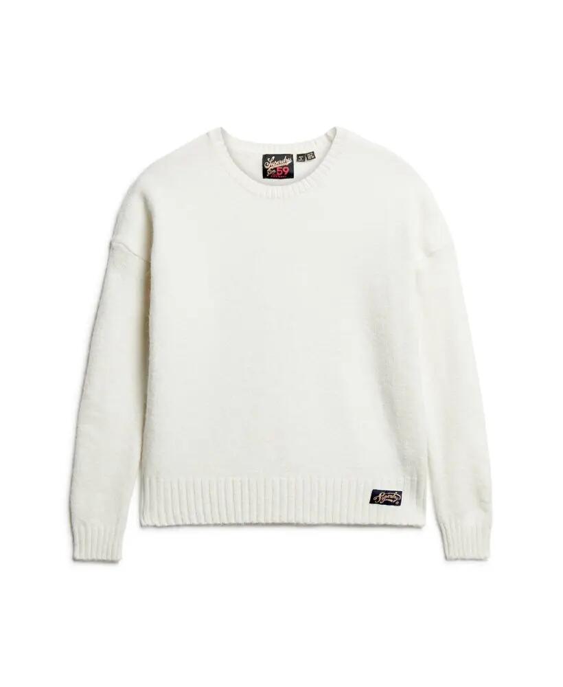 superdry Maglione Essential Crew Neck in maglia – morbido con lana – ECRU 6/6
