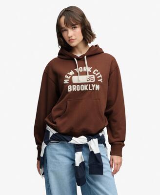 Superdry vintage prep chenille hoodie – capuchontrui met chenille-logo