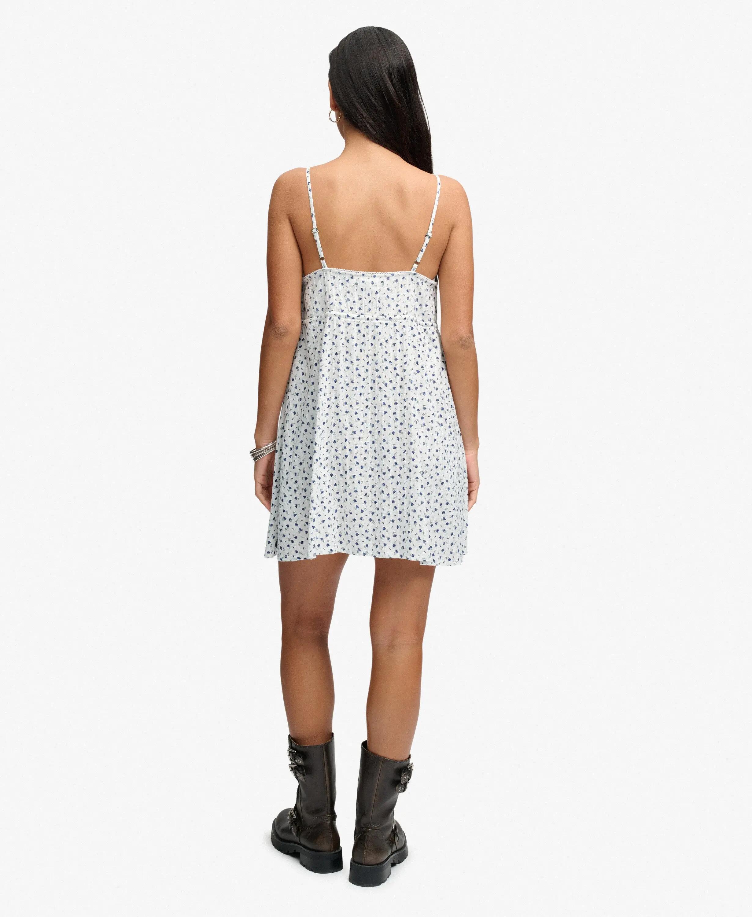 superdry Vestido Textured Woven Cami – Off White Ditsy Floral 5/7