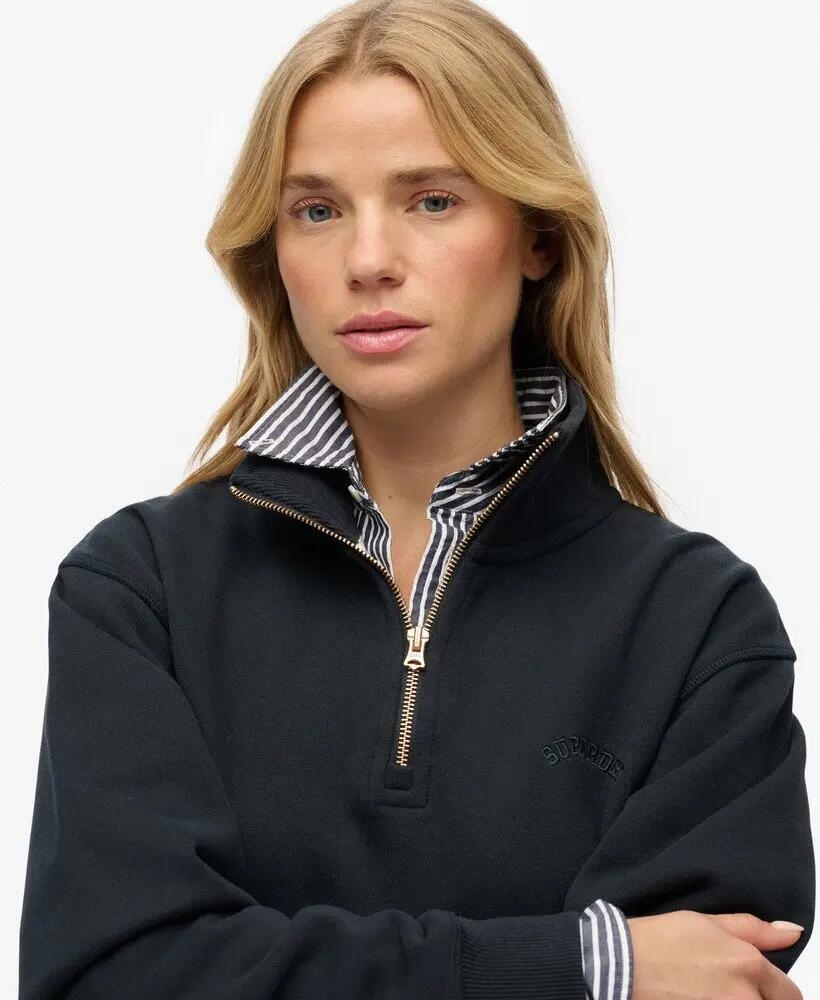superdry Camisola Essential Logo com meio fecho bordado – Corte solto 4/5