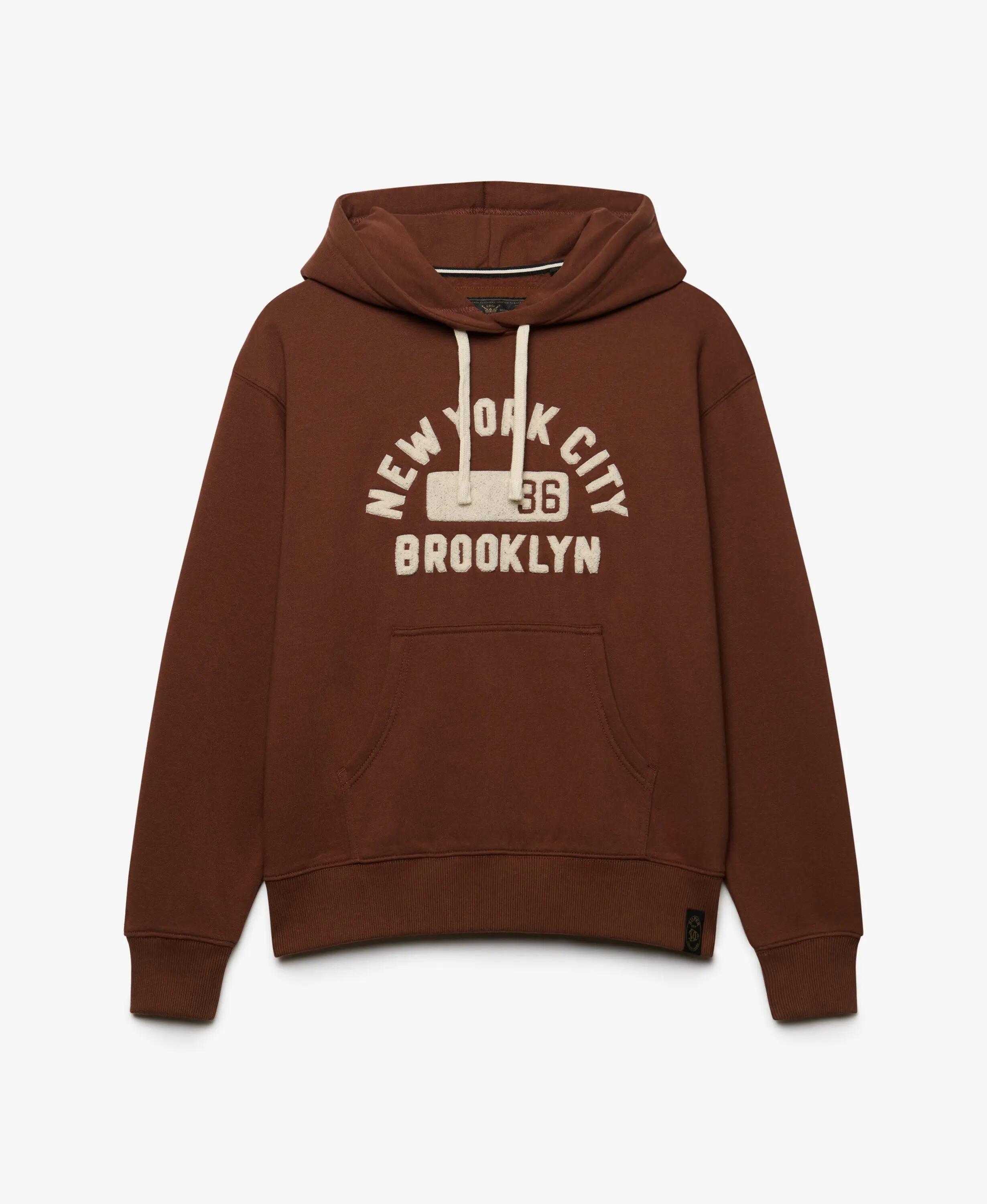 superdry Vintage Prep Chenille Hoodie – sweat à logo chenille – Mocha Brown 7/7