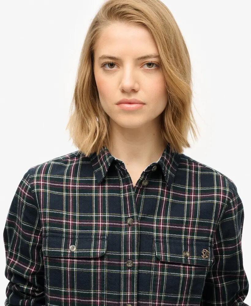 superdry Camicia Lumberjack in flanella a quadri Navy/Yellow 4/6