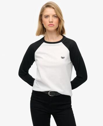 superdry T-shirt manches longues baseball Essential Logo en coton