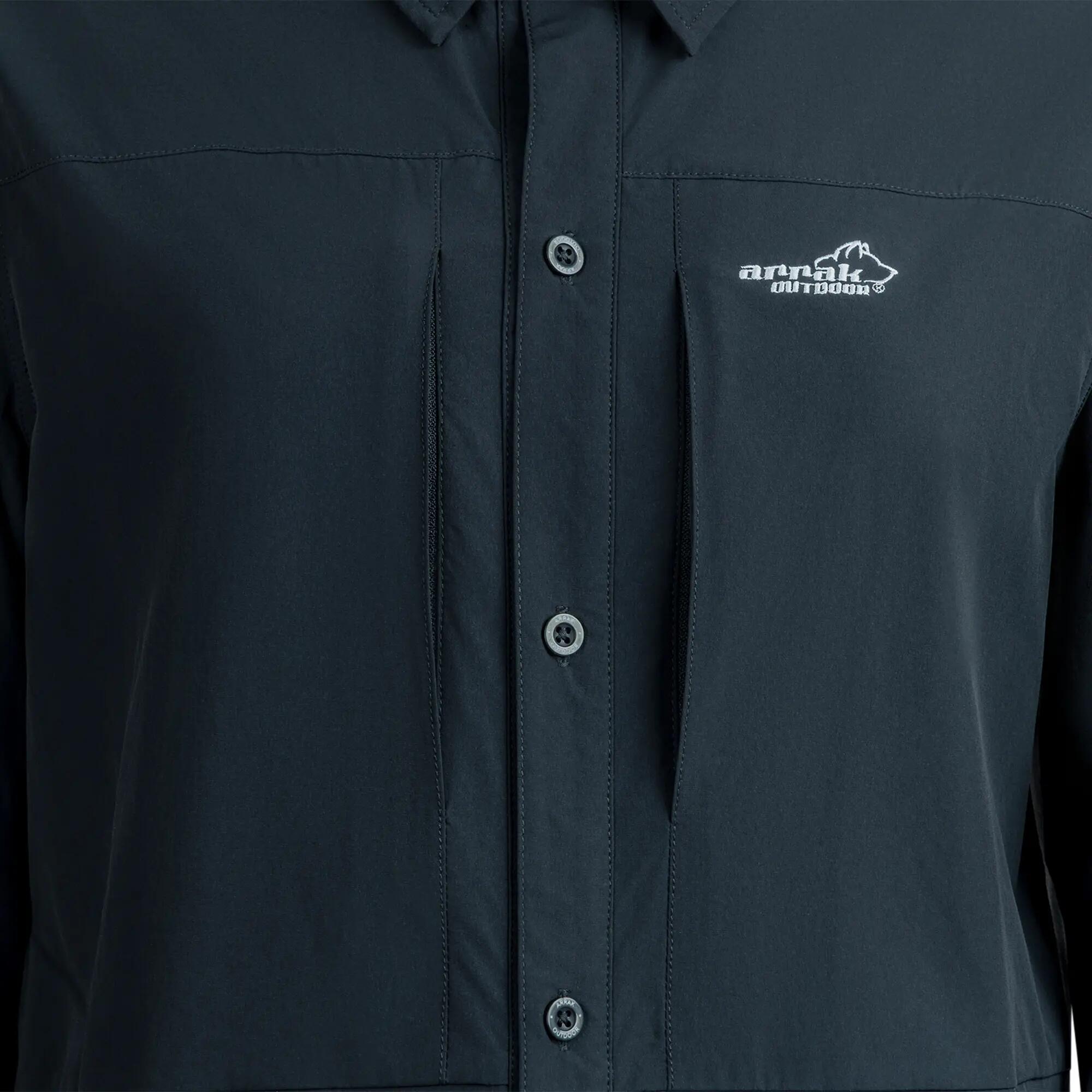 Quick-Dry-Hemd Herren Anthrazit 4/5