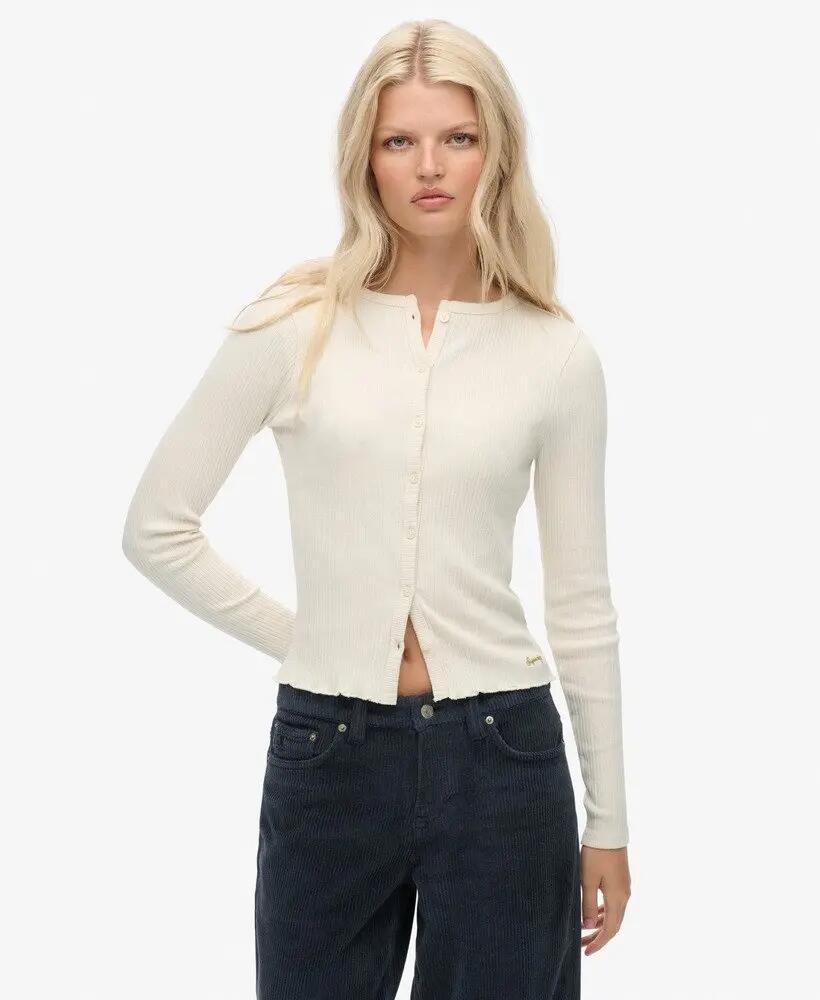 superdry Cardigan a costine Athletic Essentials in cotone – slim fit 2/6