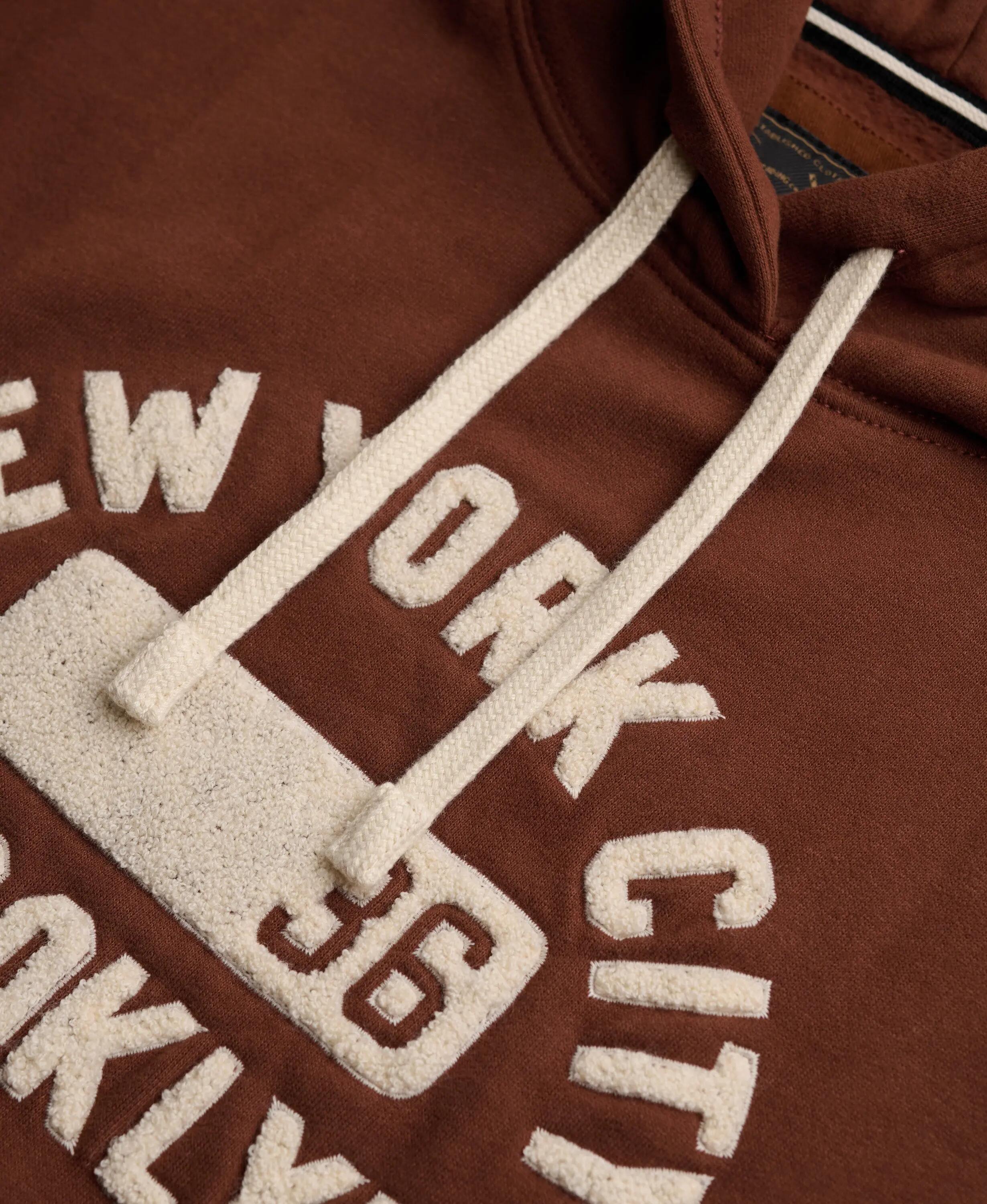 superdry Vintage Prep Chenille Hoodie – sweat à logo chenille – Mocha Brown 6/7