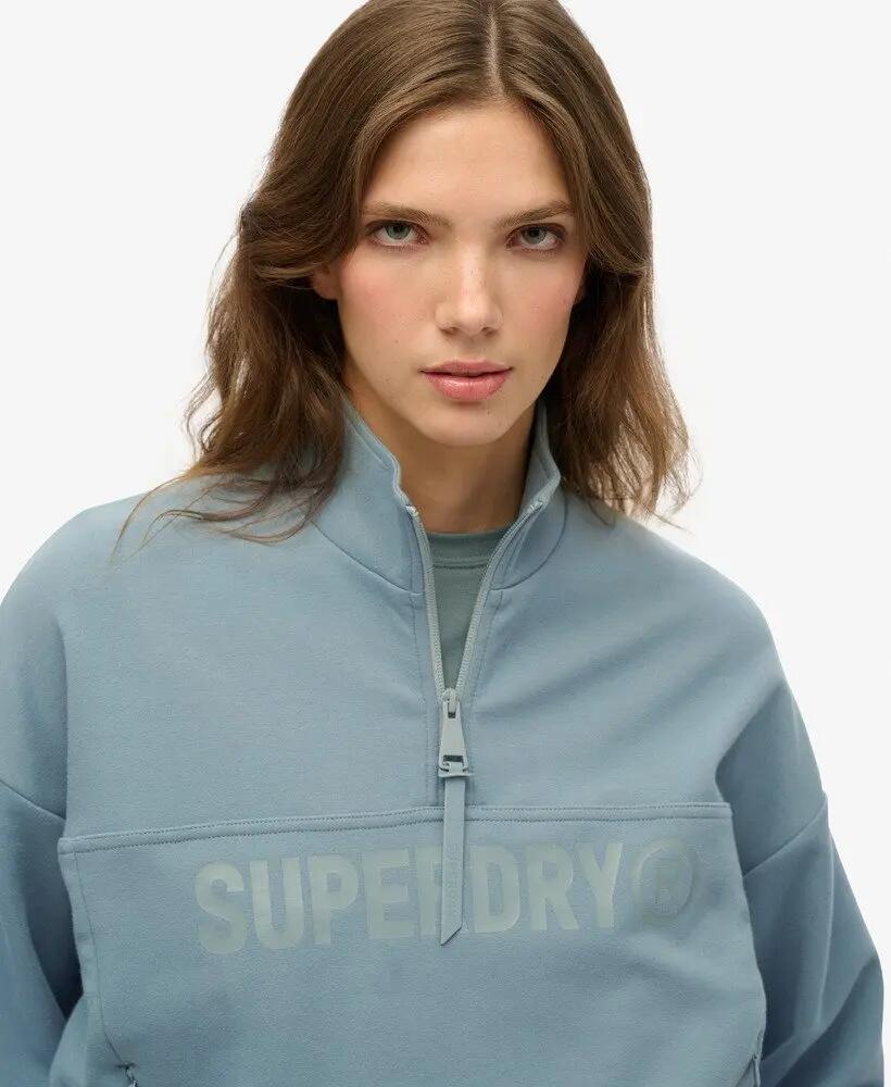 superdry Sweat Active Tech Logo Relaxed Half Zip Corte Solto 3/6