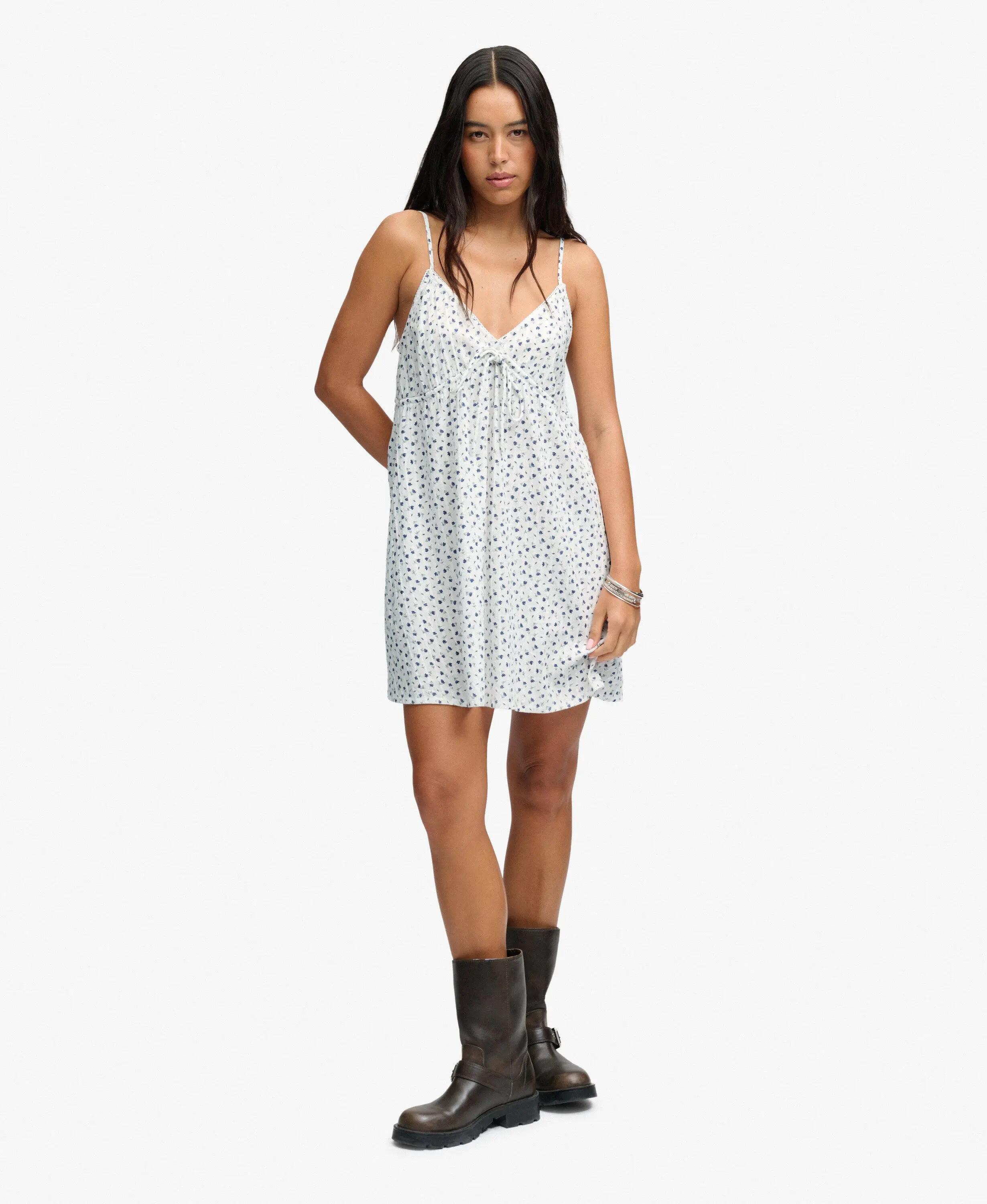superdry Vestido Textured Woven Cami – Off White Ditsy Floral 3/7