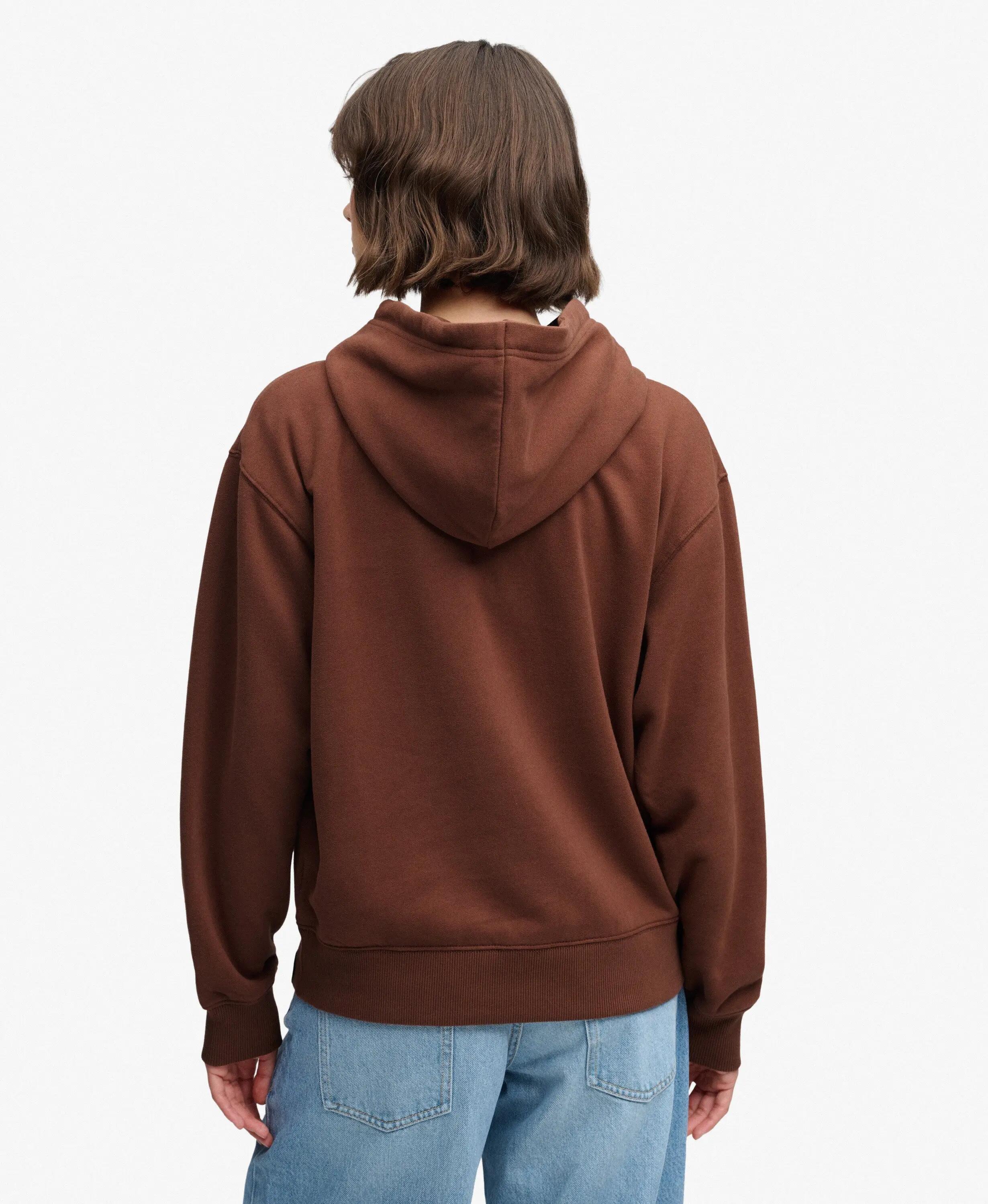 superdry Vintage Prep Chenille Hoodie – sweat à logo chenille – Mocha Brown 5/7