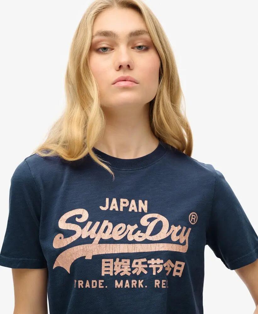 superdry T-Shirt Metallic Vl Relaxed da donna in cotone 3/7