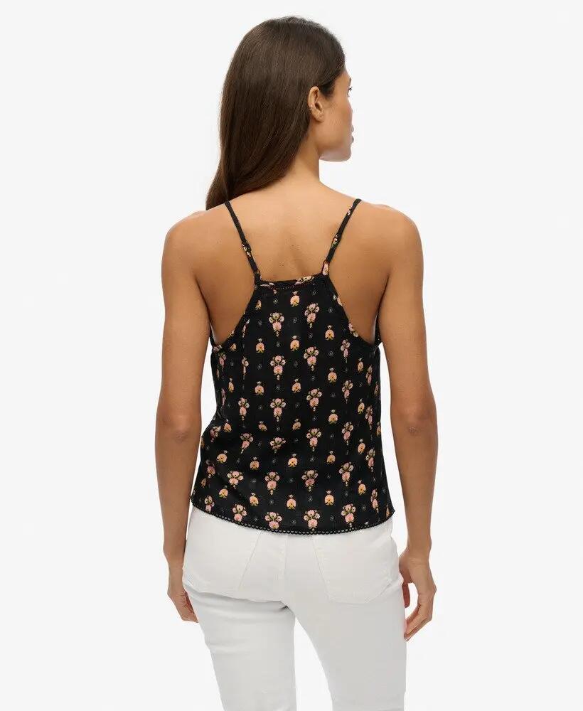 superdry Ladder Trim Cami Top met kant 4/4