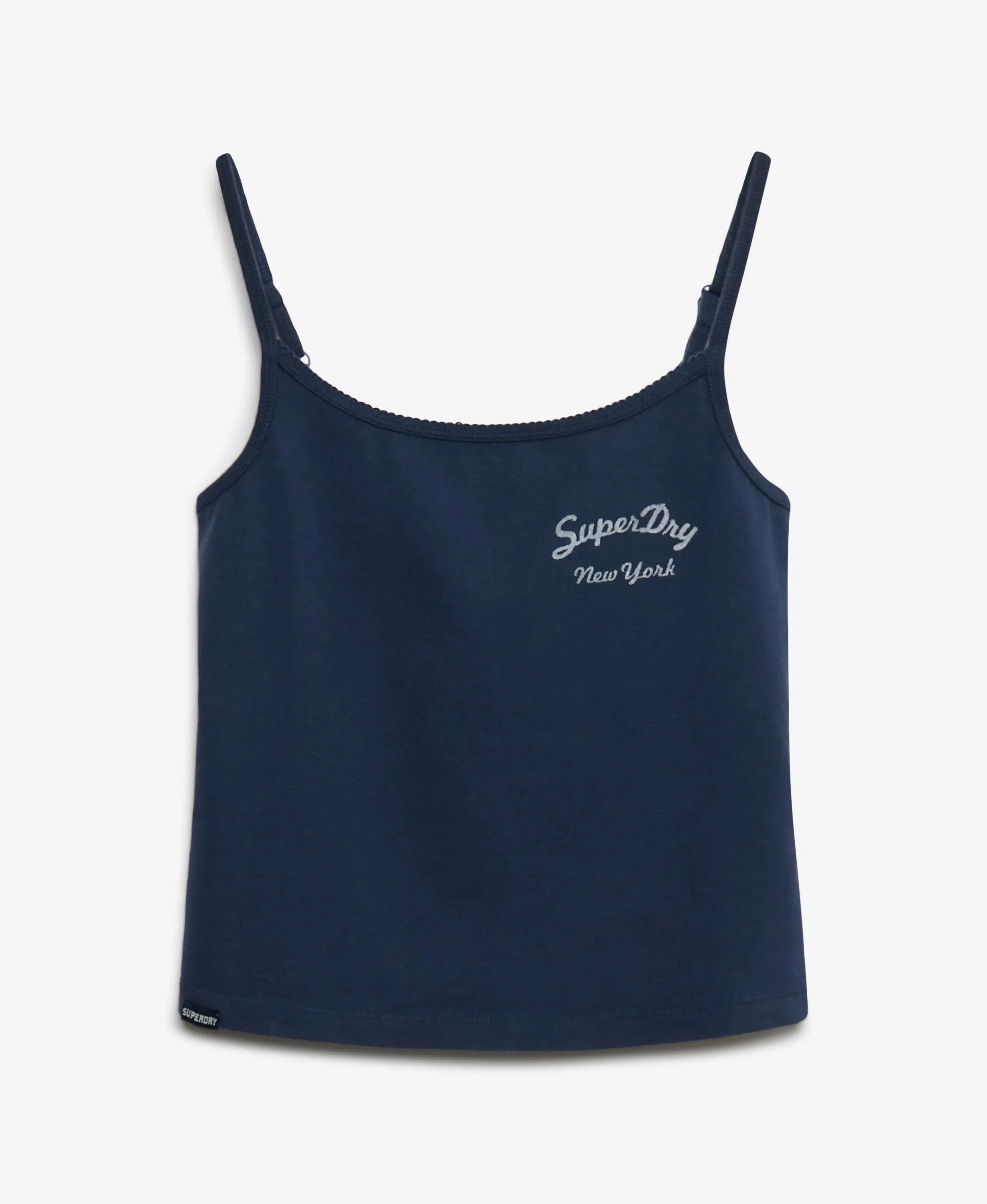 superdry Top Cami Athletics Essentials slim fit in cotone - CLASSIC NAVY 7/7
