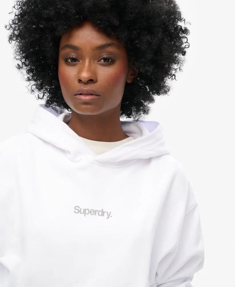 superdry Core Logo City Loose Hood sweatshirt mulher em algodão orgânico – 4/6