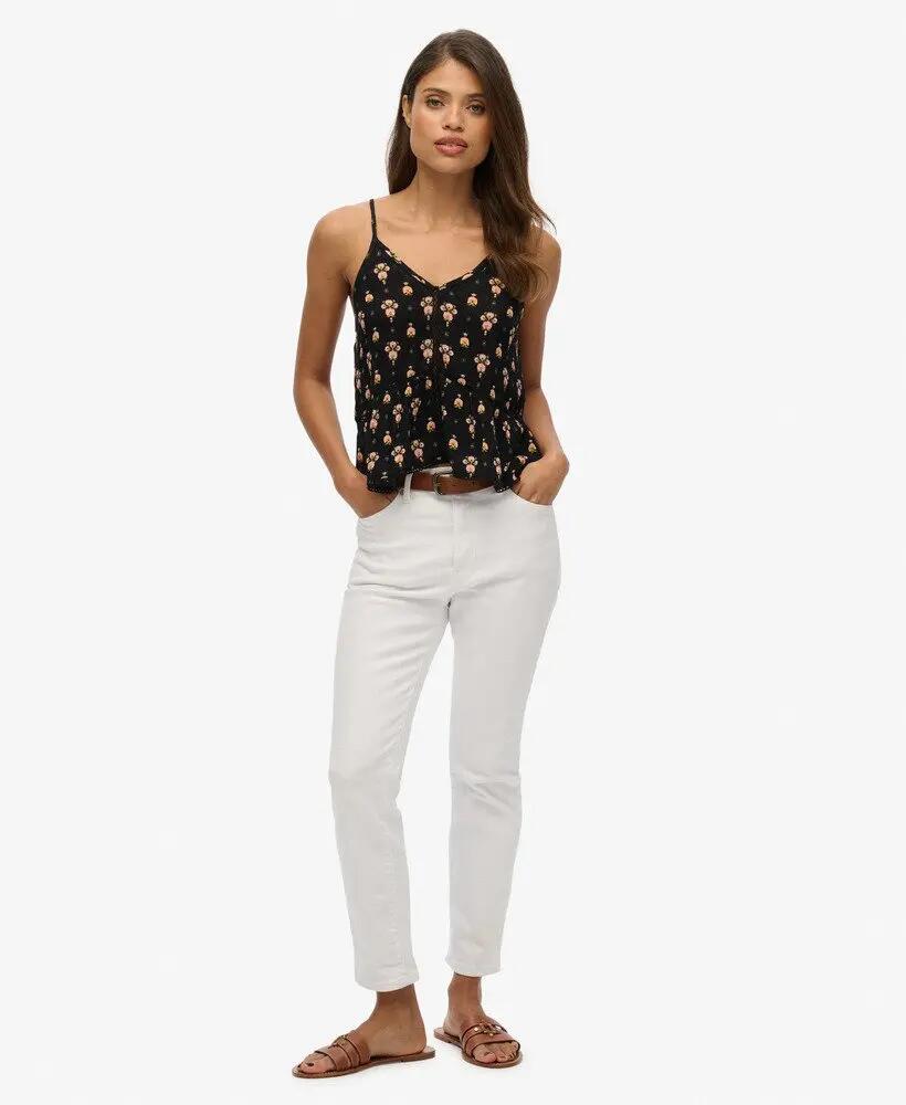 superdry Ladder Trim Cami Top met kant 2/4