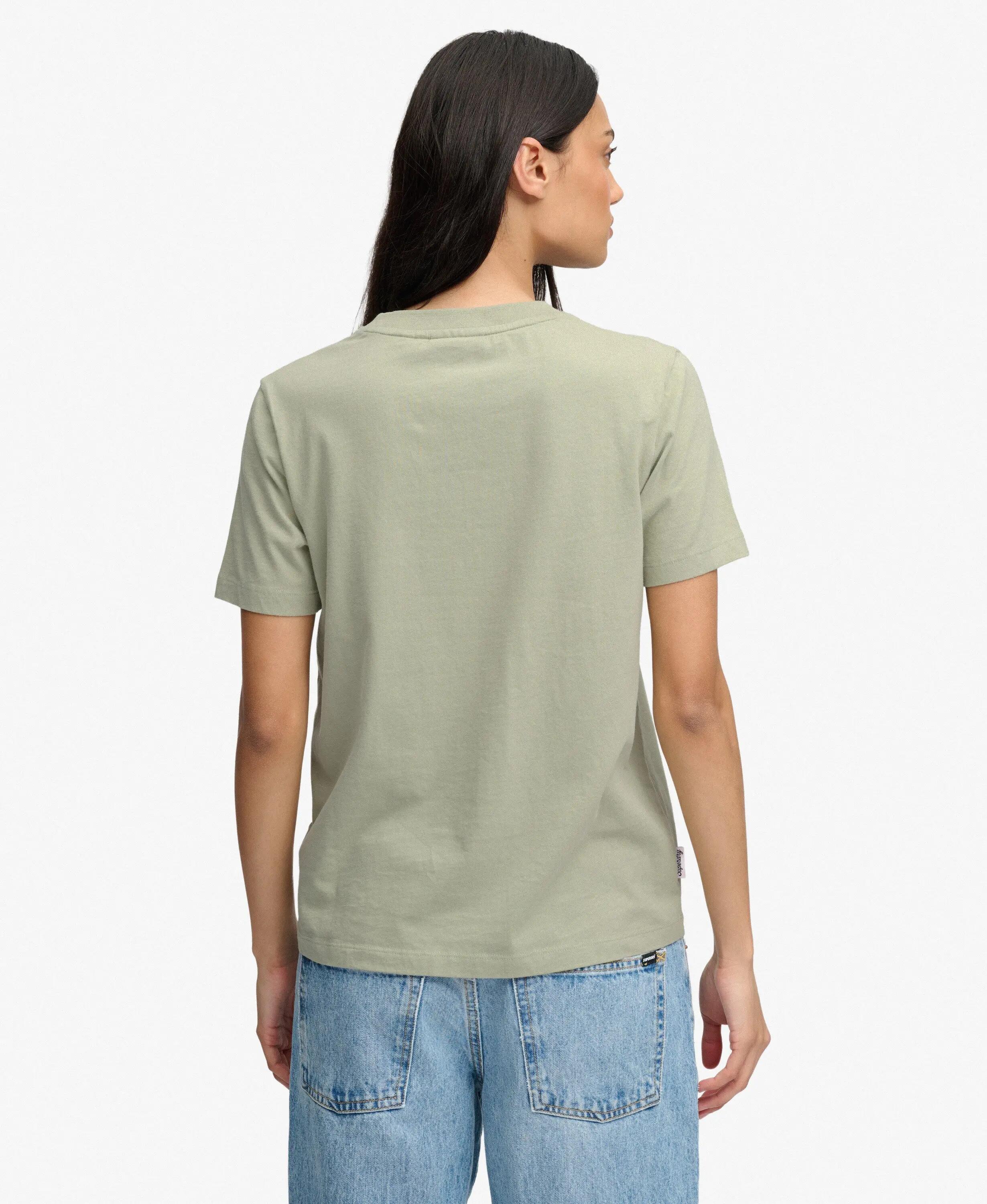 superdry T-shirt Essential Logo bordado em algodão orgânico 5/7