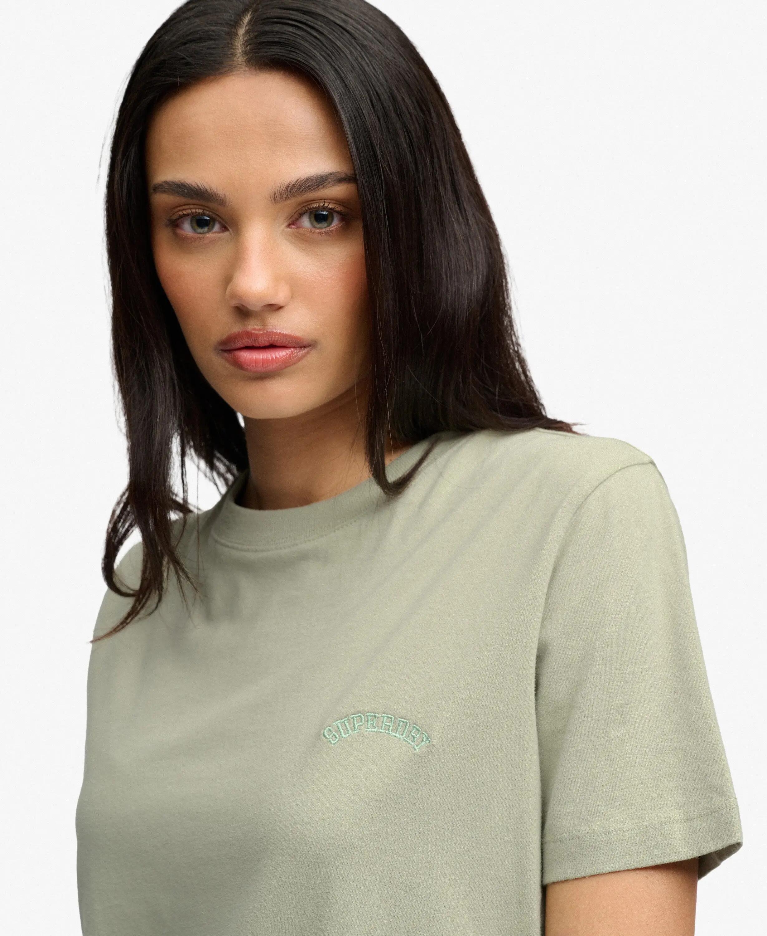superdry T-shirt Essential Logo bordado em algodão orgânico 4/7