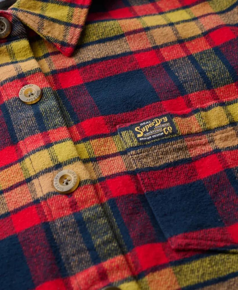 superdry Overshirt a quadri in cotone biologico – Navy/Red Check 5/6