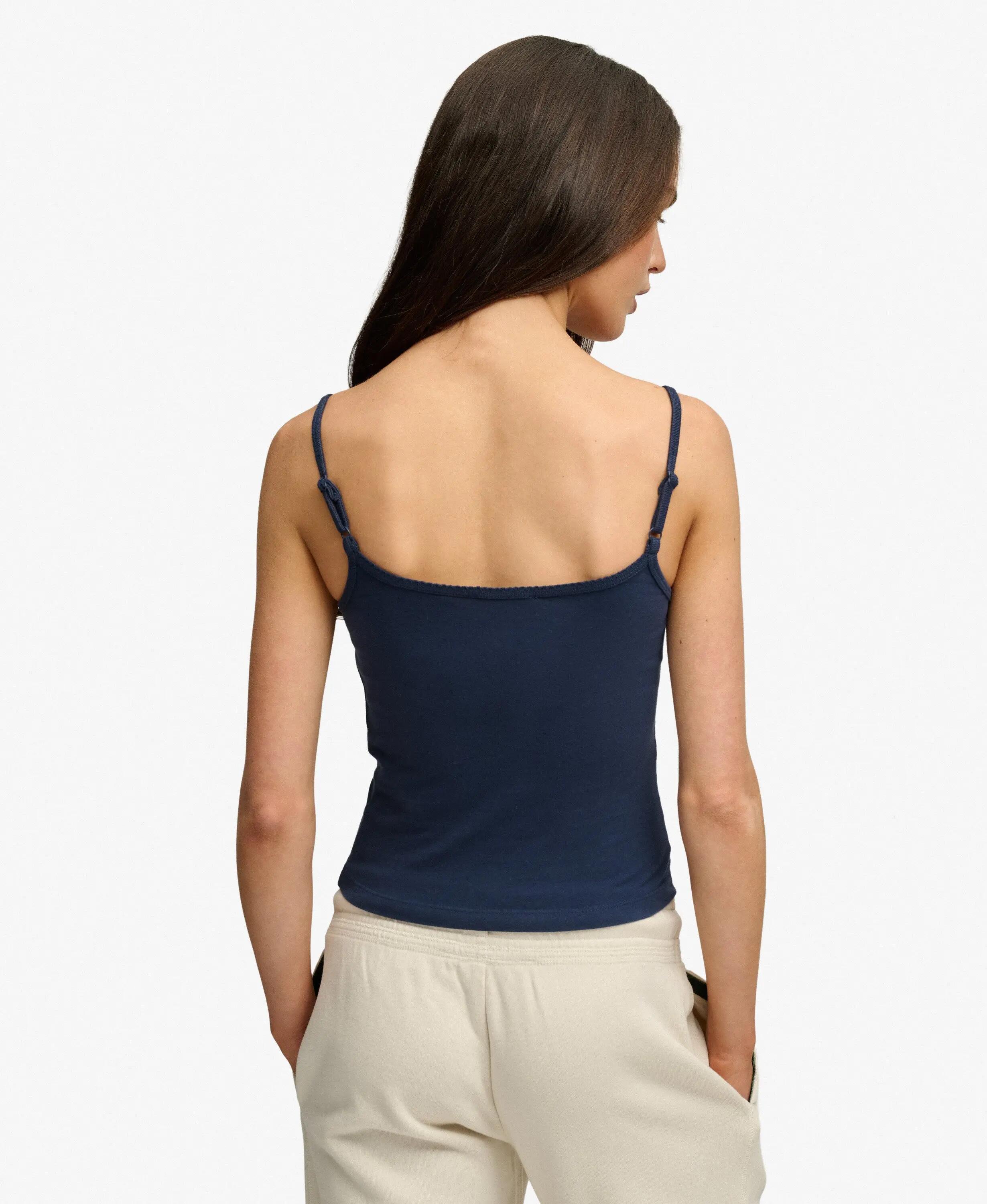 superdry Top Cami Athletics Essentials slim fit in cotone - CLASSIC NAVY 5/7