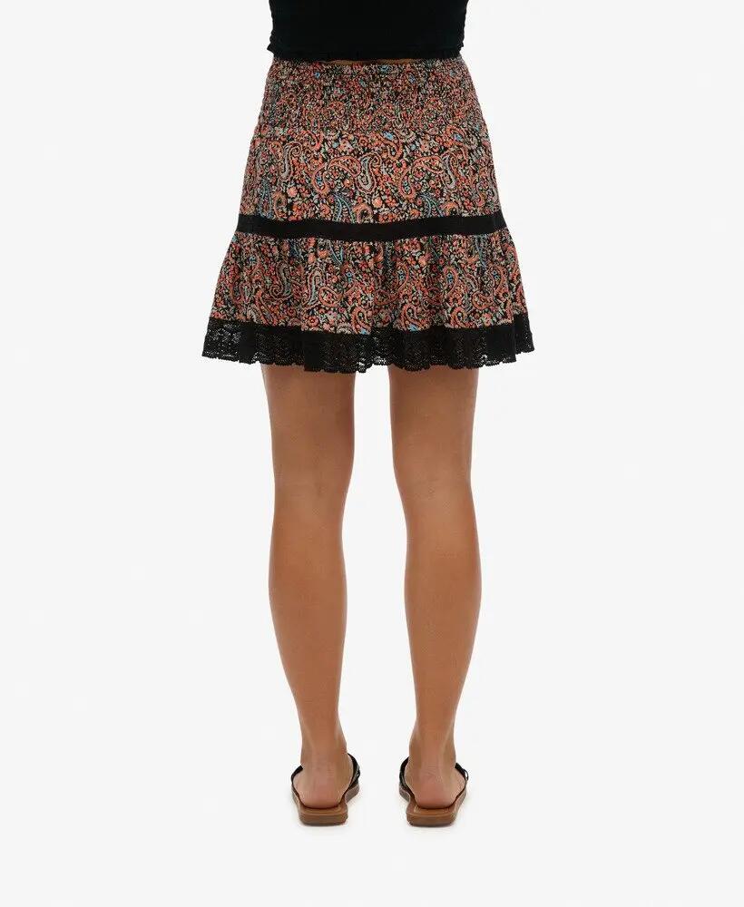 superdry Bedrukte mini-rok met kantdetail – Block Print Paisley 3/5