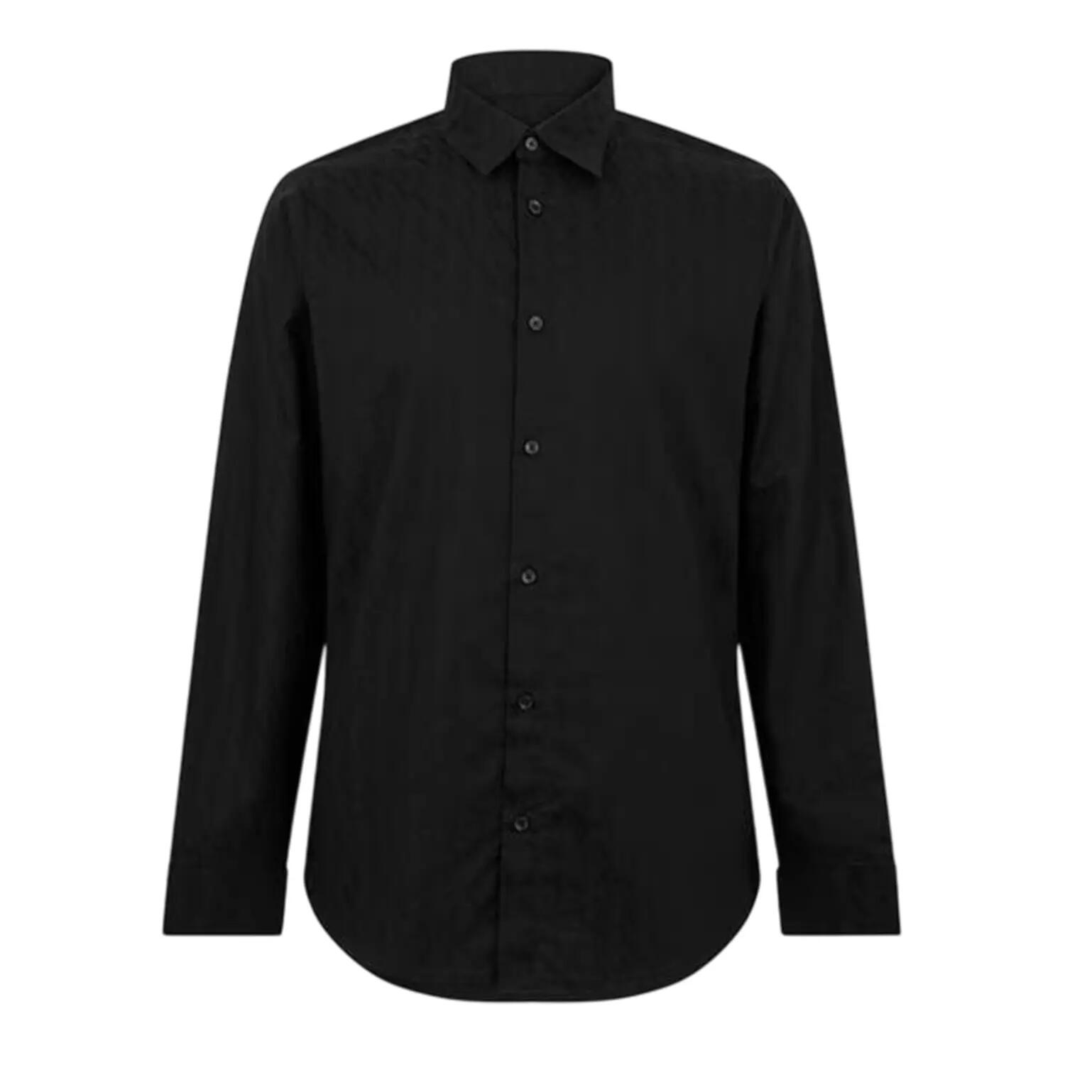 Chemise Motif/style Texturé Homme (Noir) 2/3