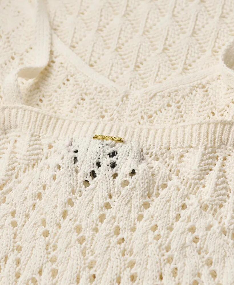 superdry Vestido maxi crochet Halter Desert Bone Off White 5/6