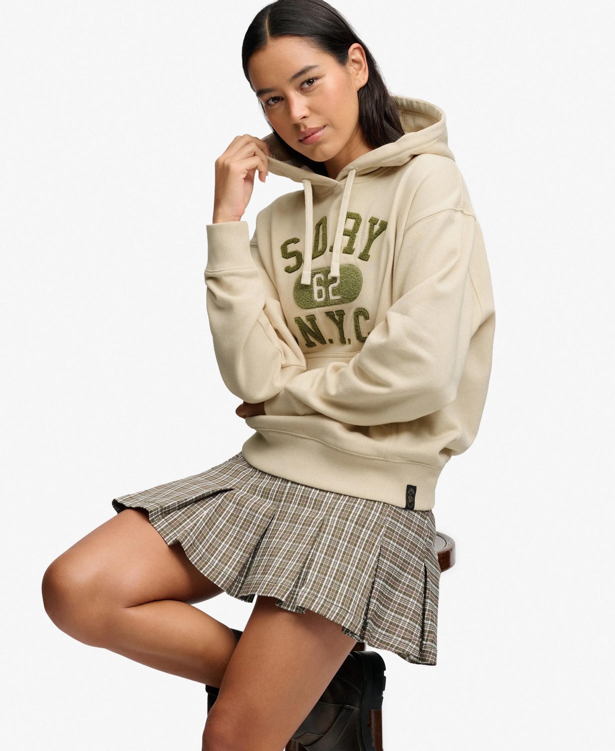 Női kapucnis pulóver Superdry Prep Chenille 2/7